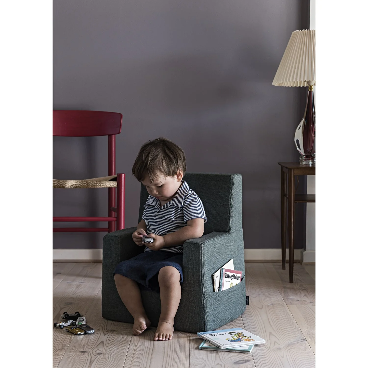 by KlipKlap Stol Deep Green With Light Green KK Kids Stol - Image 3