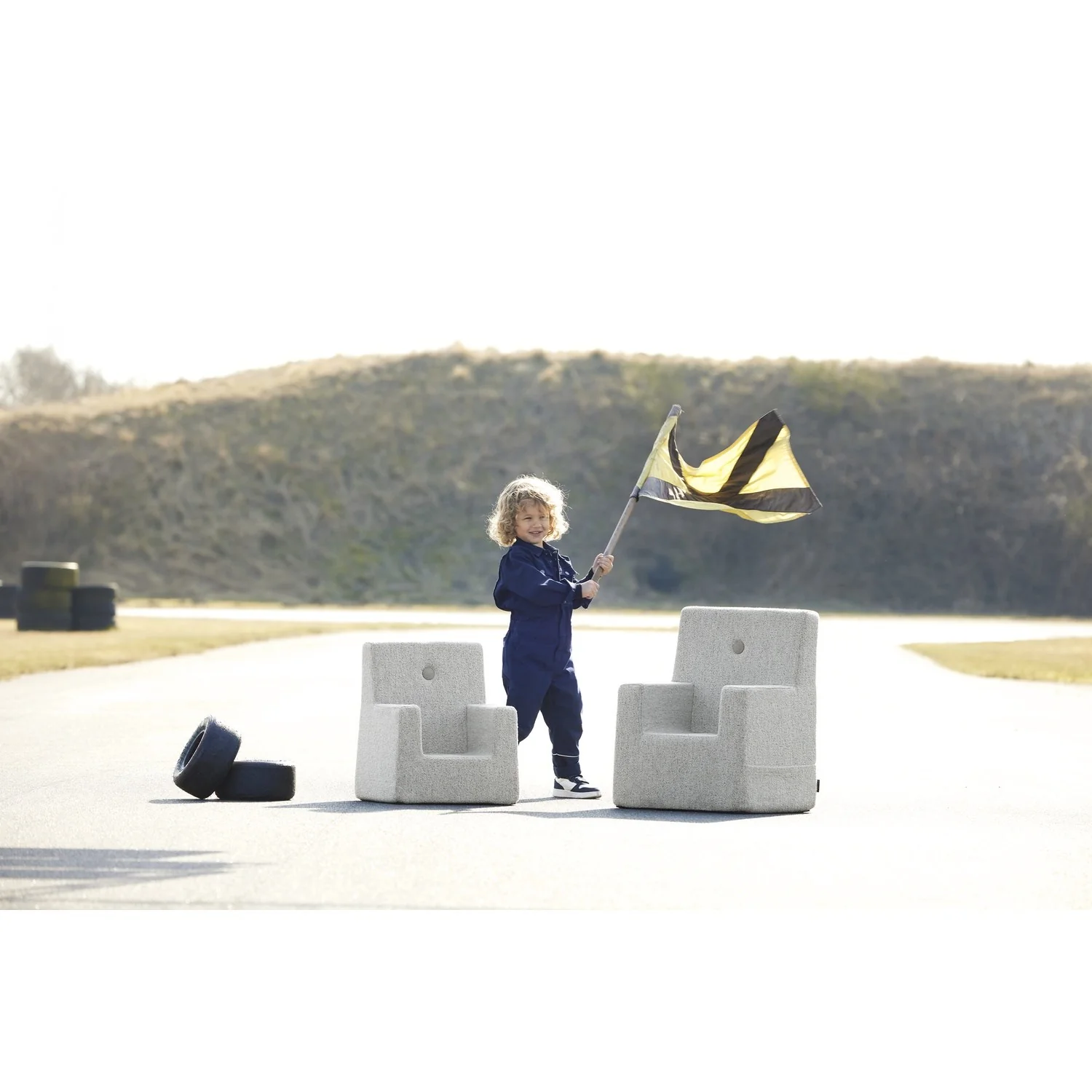 by KlipKlap Børnestol Sand Bouclé Med Sand KK Kids Stol - Image 4