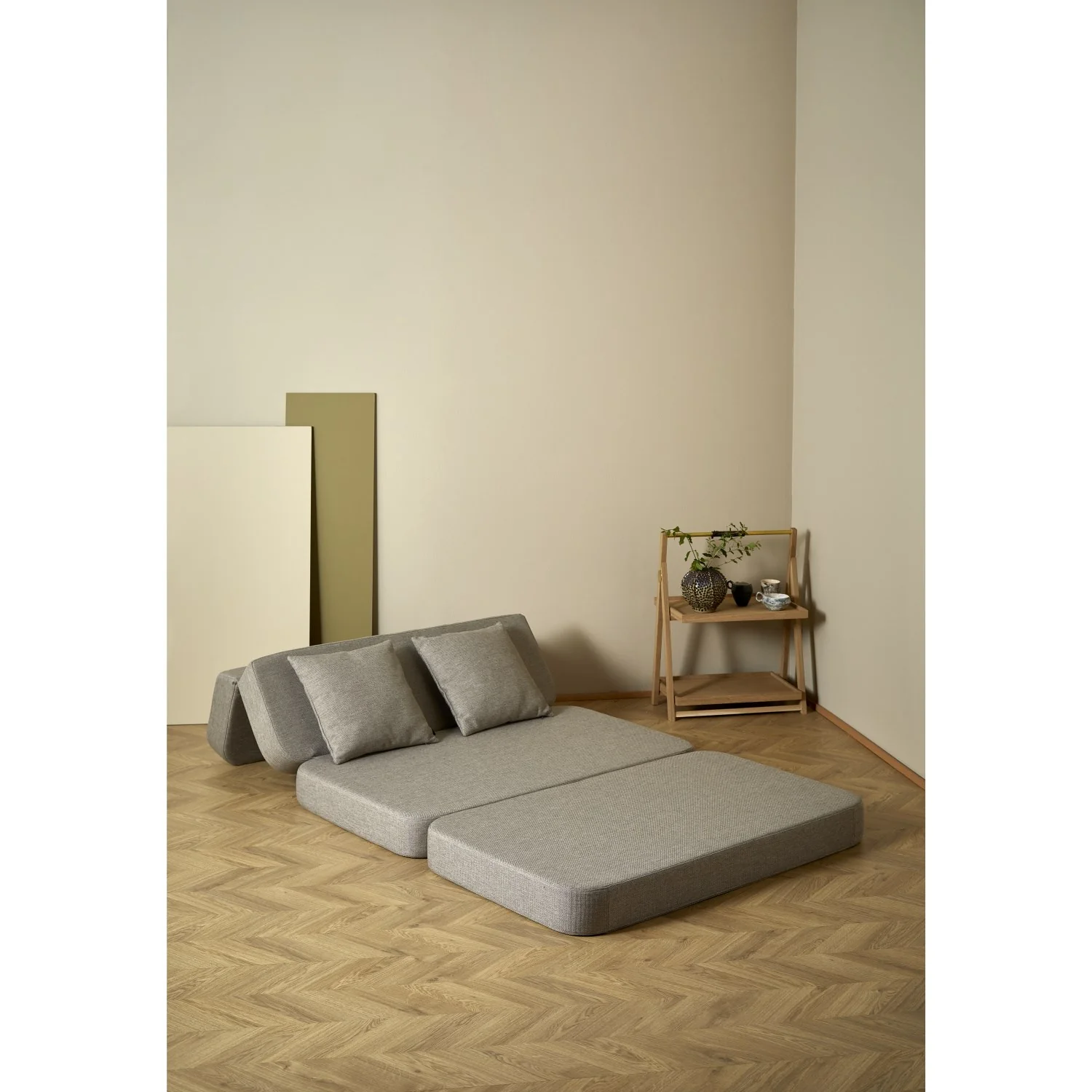by KlipKlap 3 Fold Sofa Sand With Sand KK XL Soft 140 Cm - Image 3