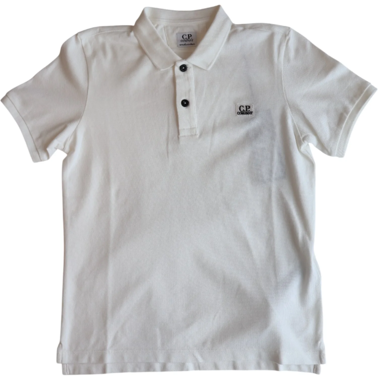 C.P. Company Gauze White Polo Skjorte
