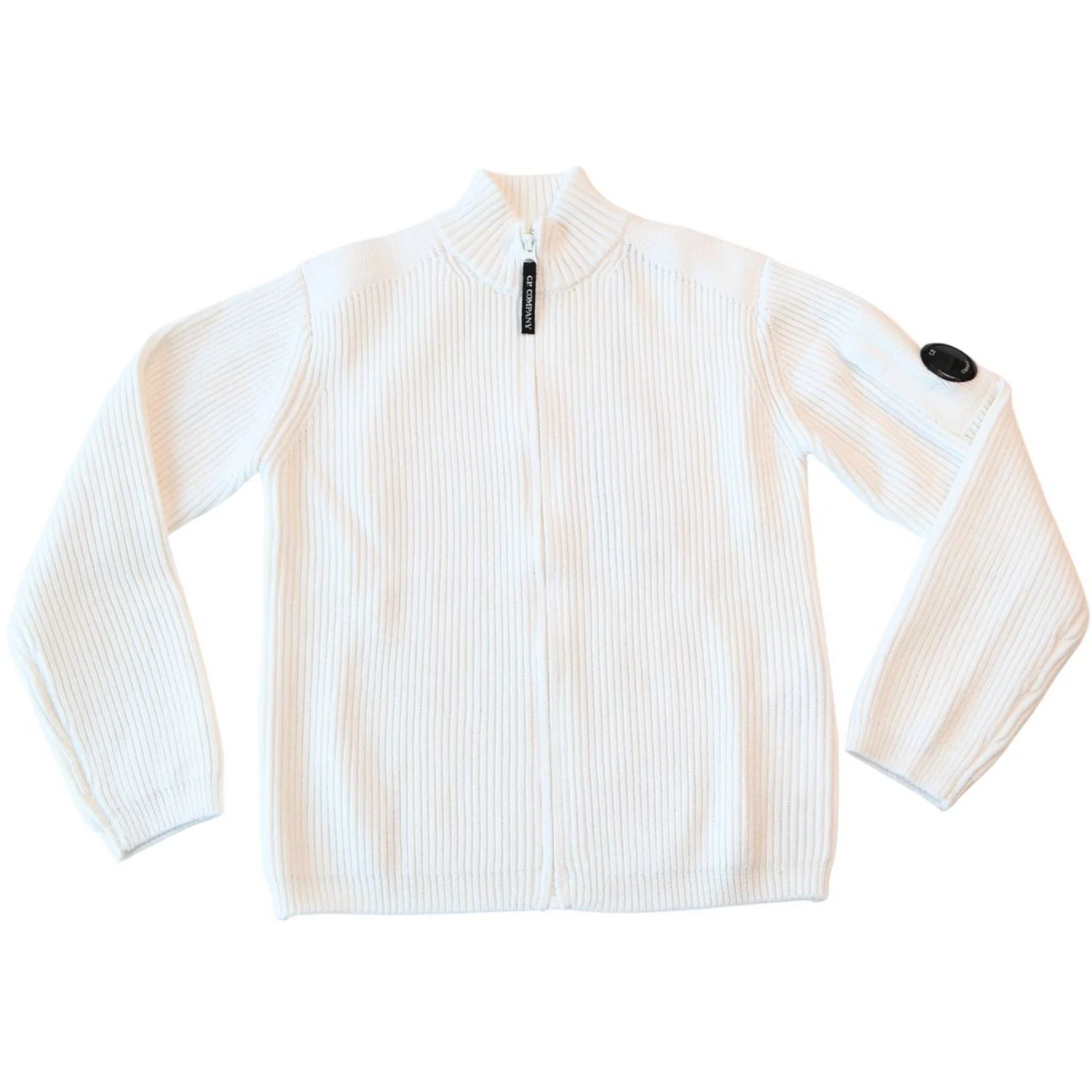 C.P. Company Gauze White Tricot Med Lynlås