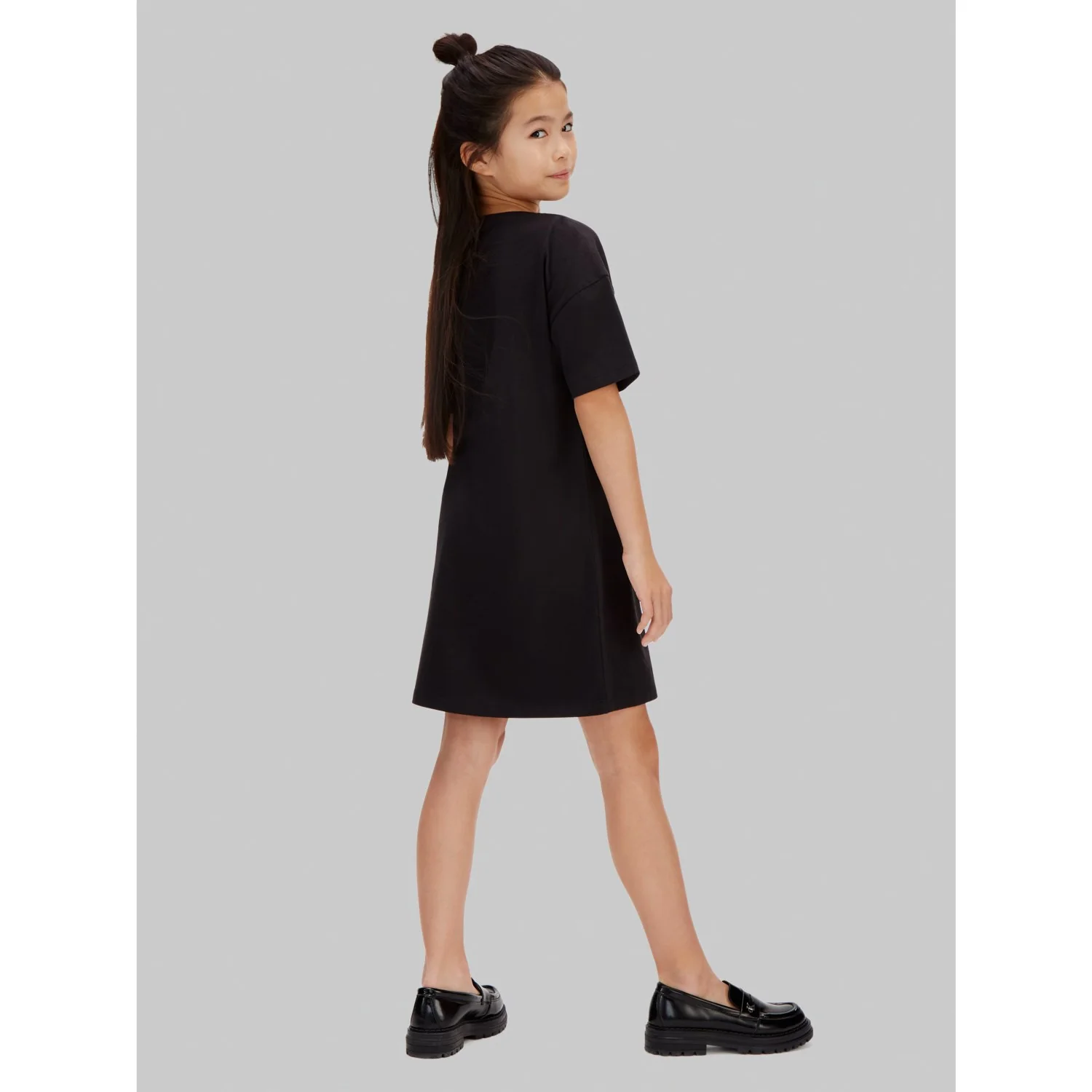 Calvin Klein 1716 Black Ck Monogram Tee Kjole - Image 5