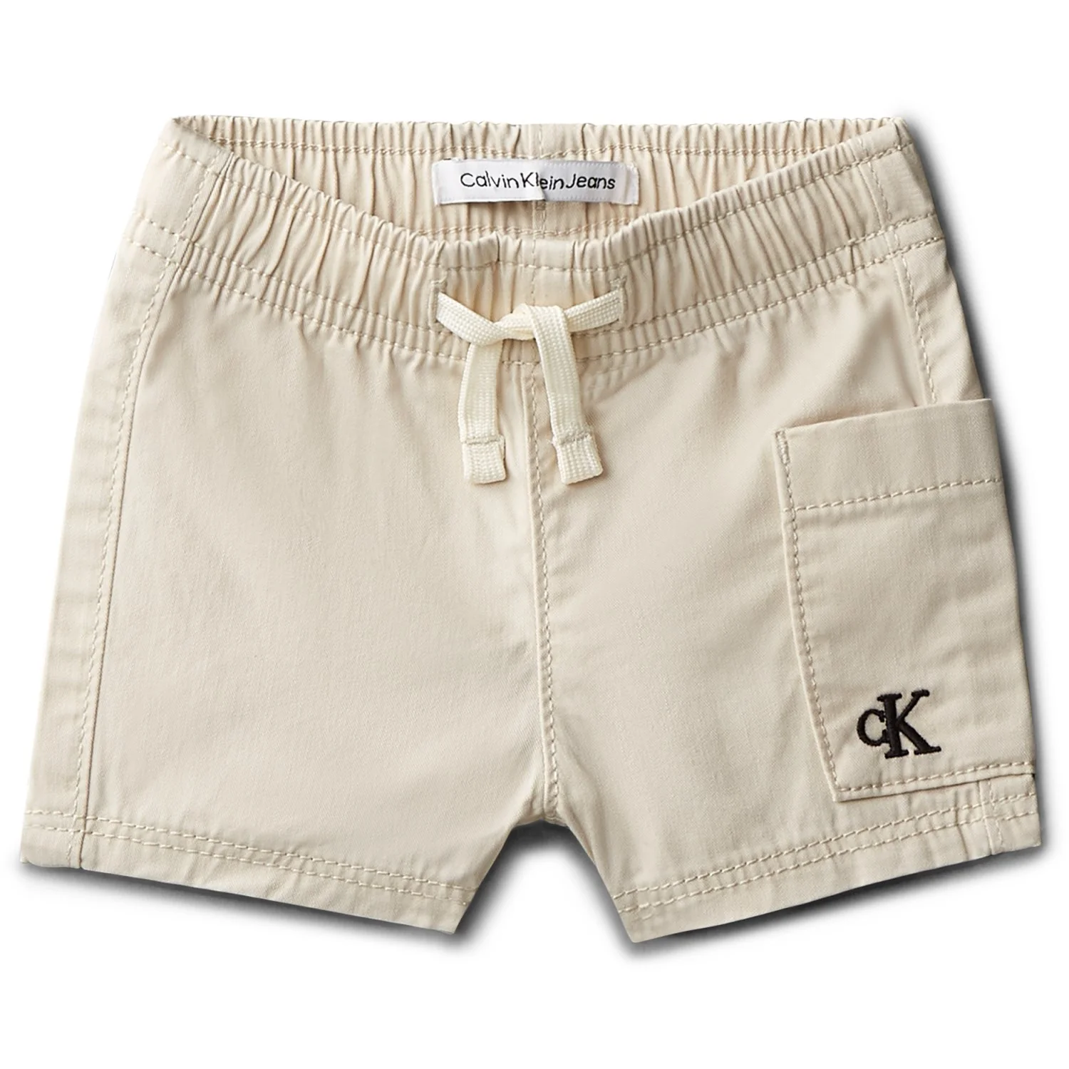 Calvin Klein Oatmeal Bomuld Twill Shorts - Image 3