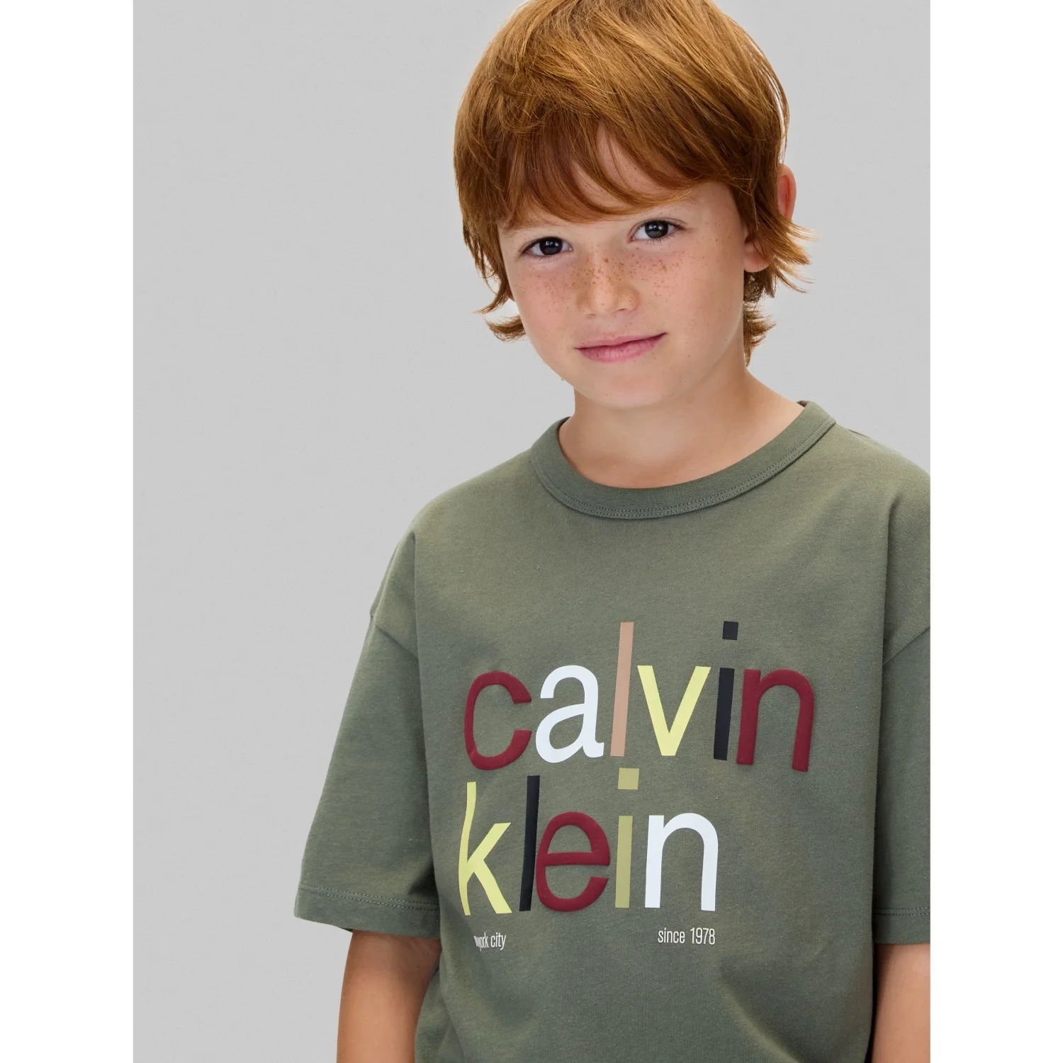 Calvin Klein Thyme Farve Logo Graphic Ss T-Shirt - Image 3