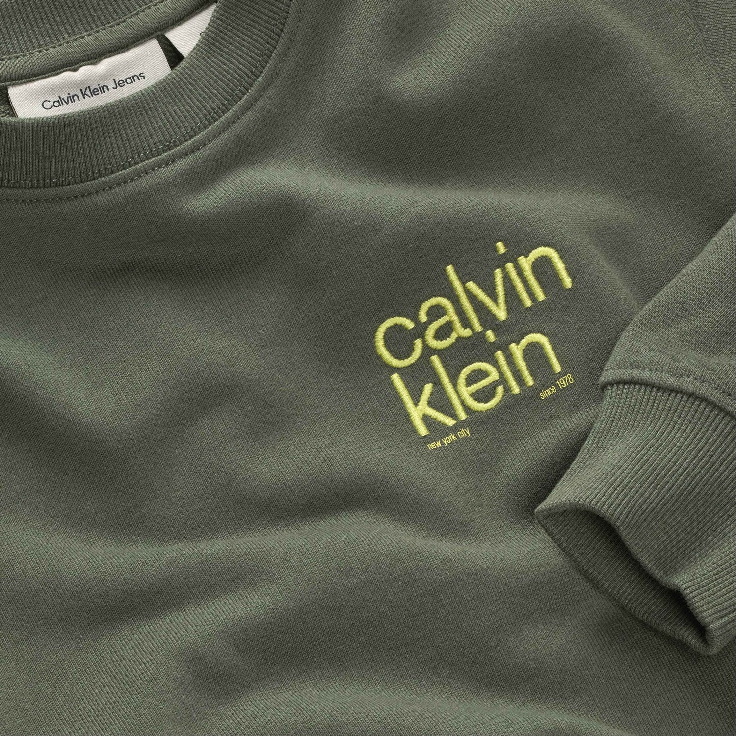 Calvin Klein Thyme Relaxed Back Print Cn Sweatshirt - Image 2