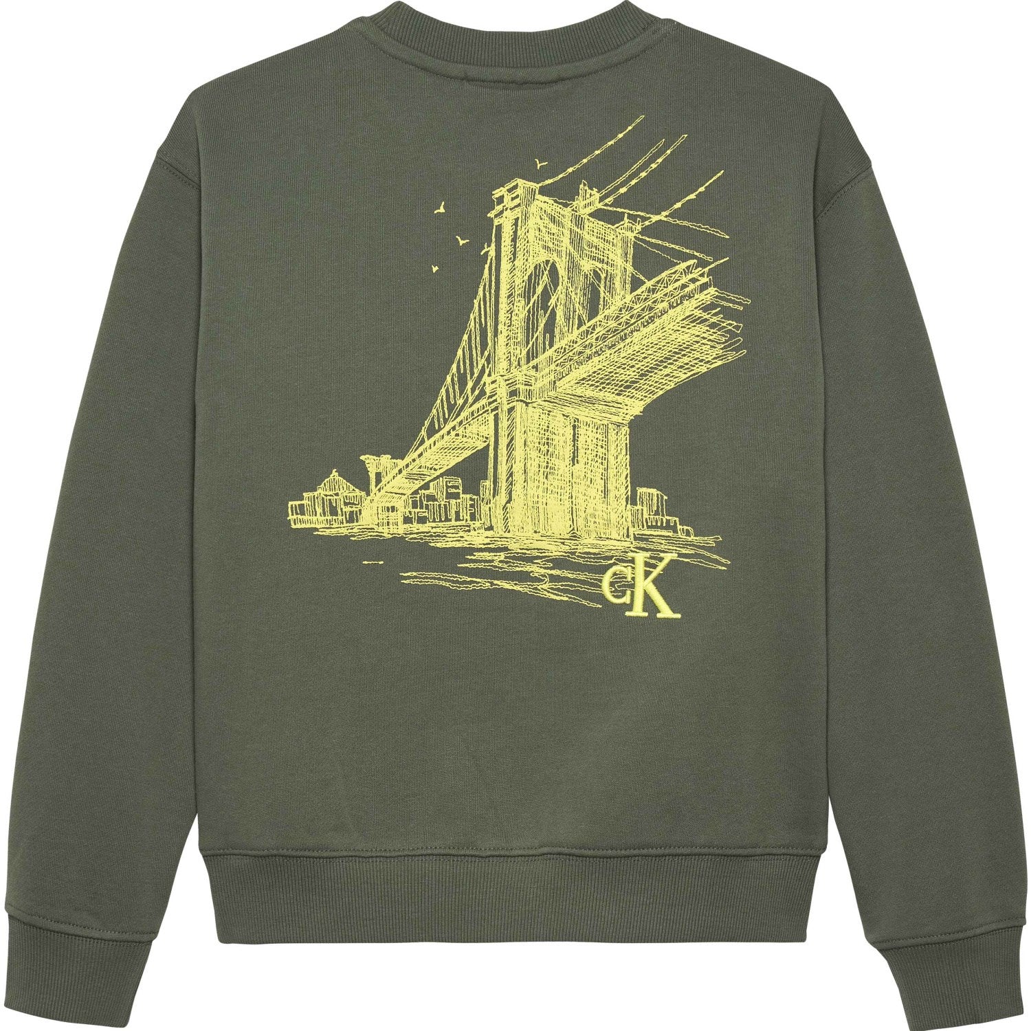 Calvin Klein Thyme Relaxed Back Print Cn Sweatshirt - Image 3