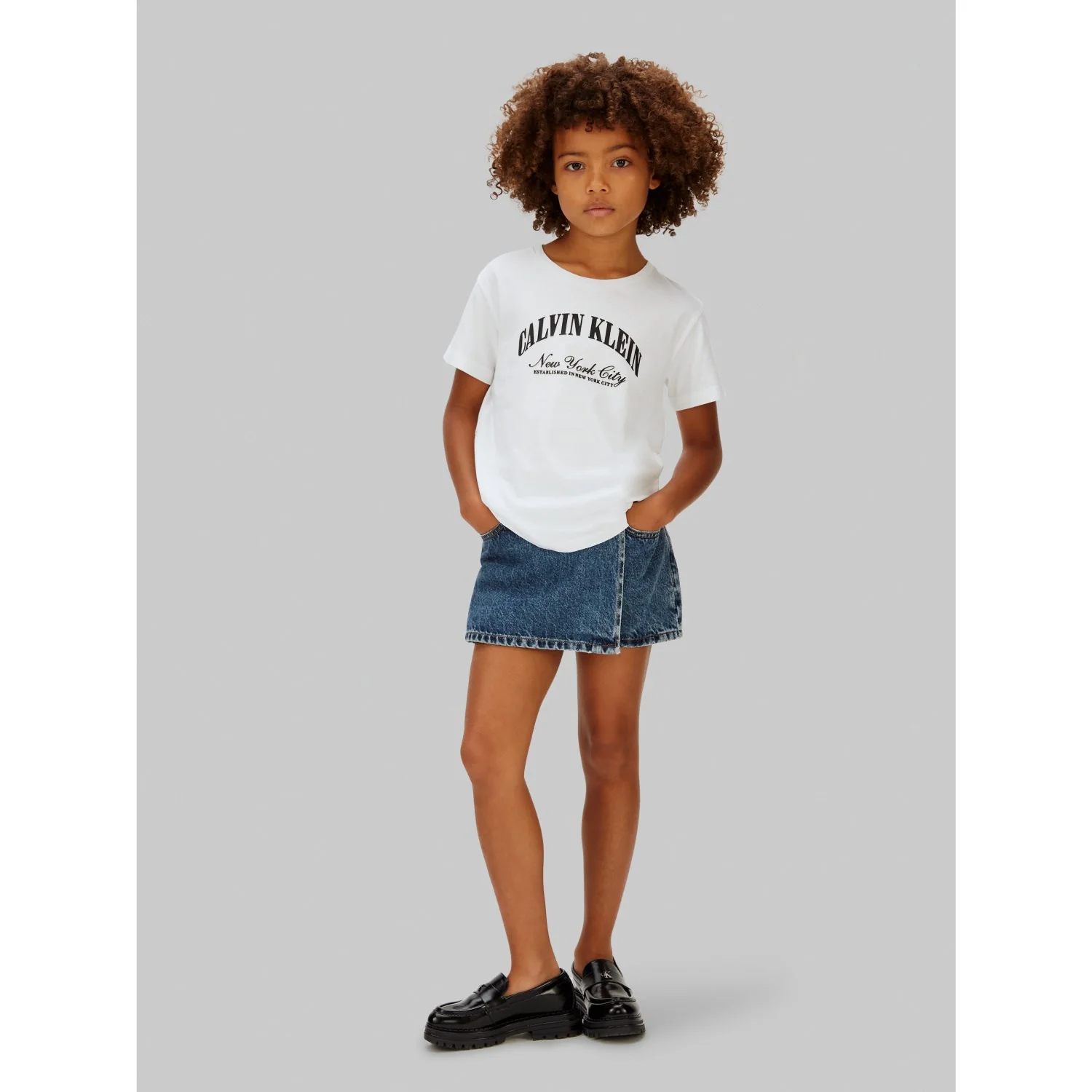 Calvin Klein White Ck Collegiate Ss T-Shirt - Image 2