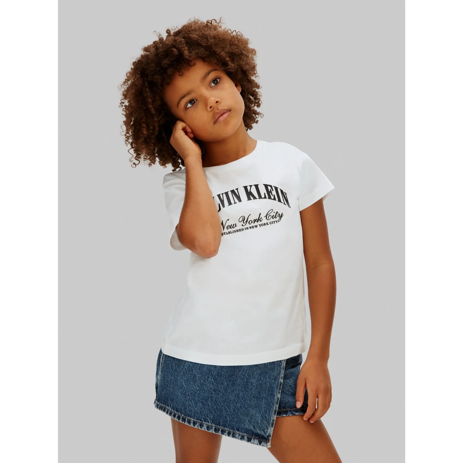 Calvin Klein White Ck Collegiate Ss T-Shirt - Image 4