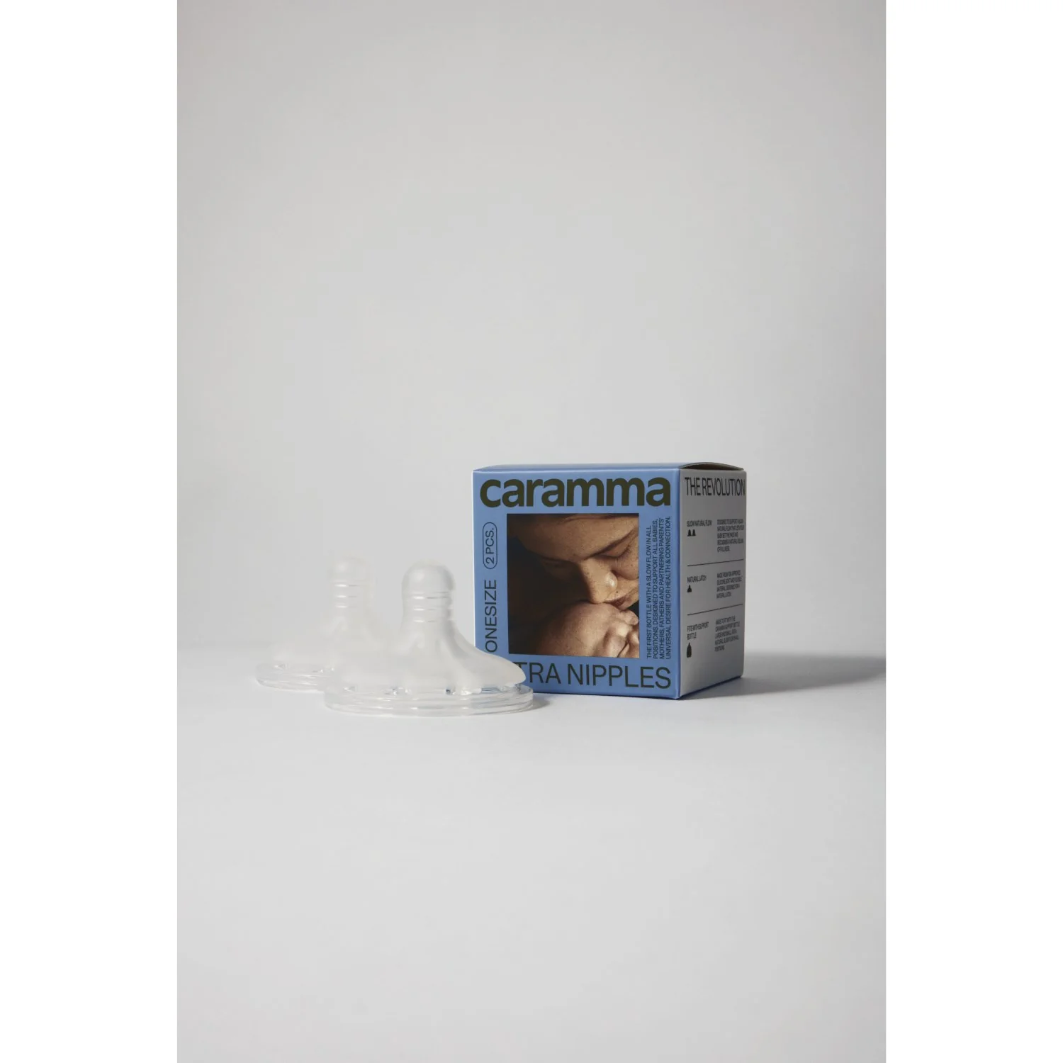 Caramma Nautral Pure Silicone Ekstra Nipples - Image 3
