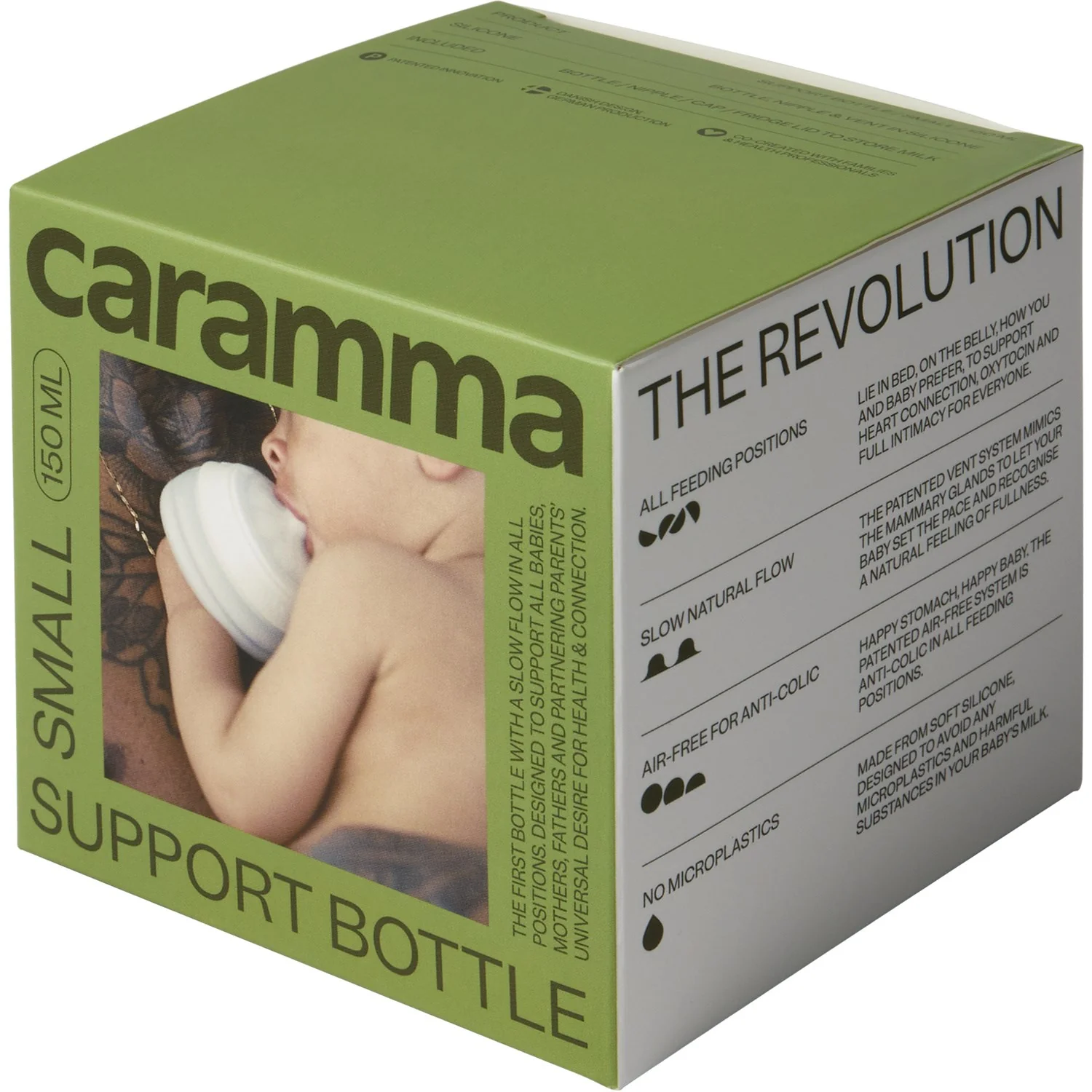 Caramma Nautral Pure Silicone Support Flaske Small - Image 3