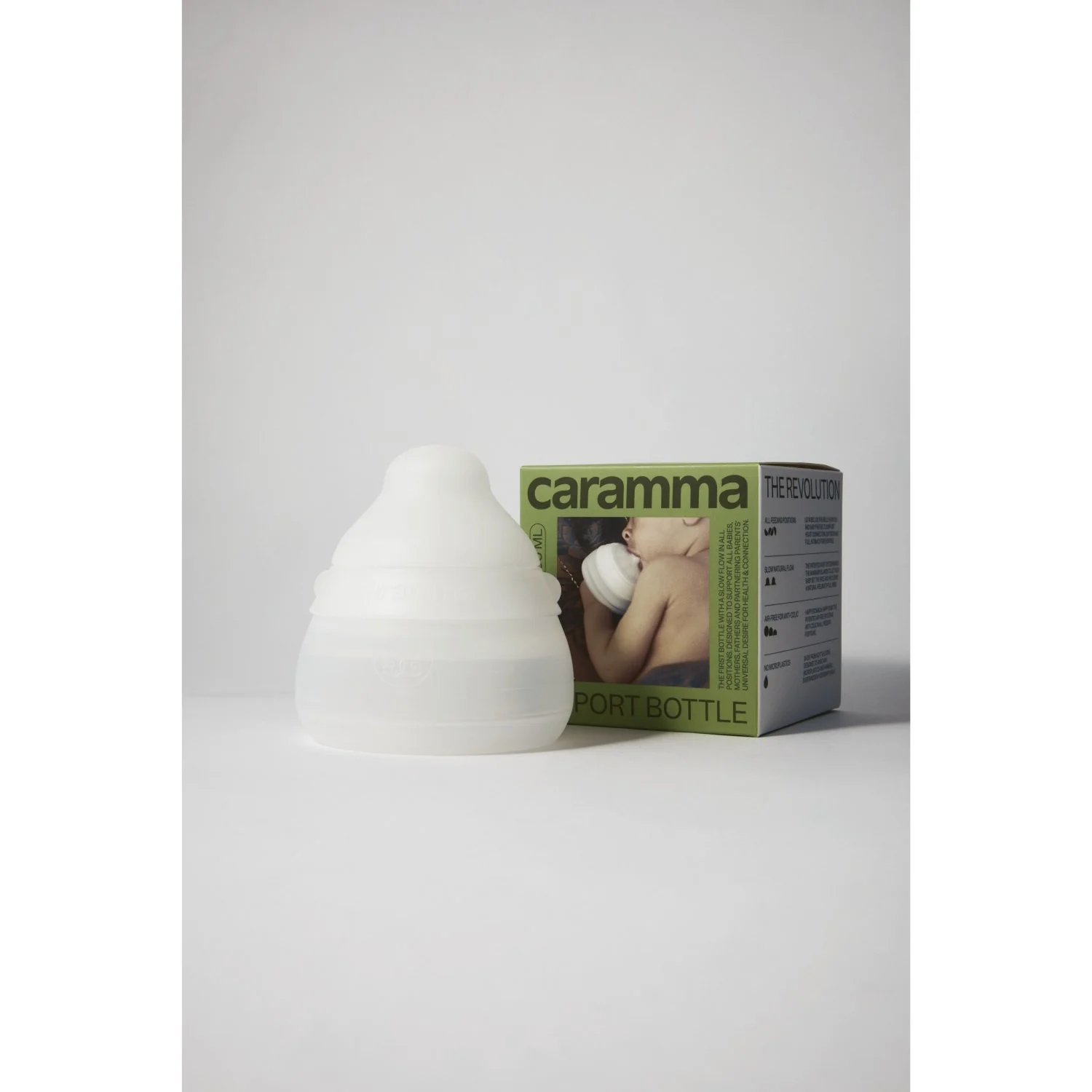 Caramma Nautral Pure Silicone Support Flaske Small - Image 4
