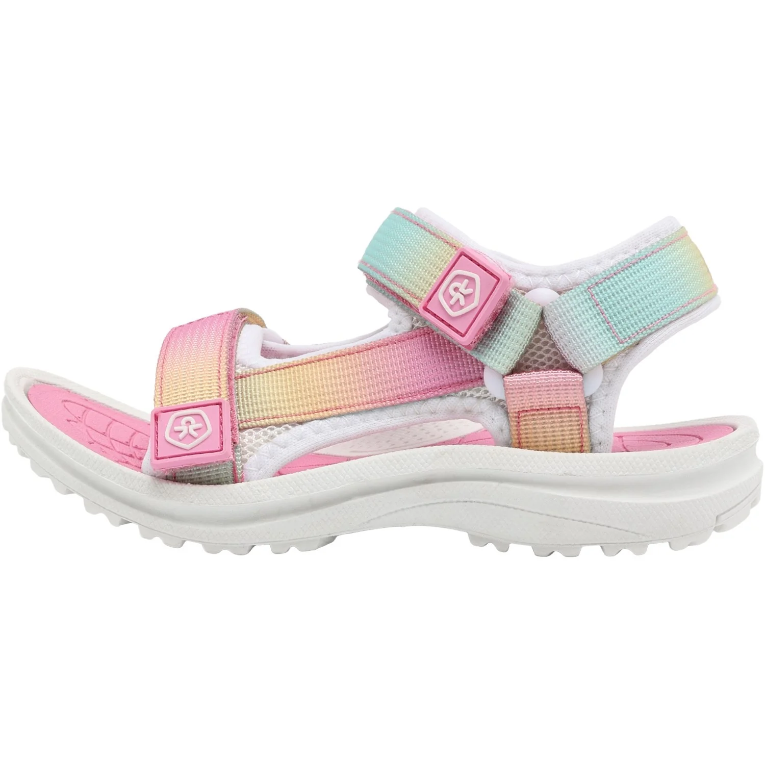 Color Kids Begonia Pink Colorblock Sandaler M/ Velcro - Image 2