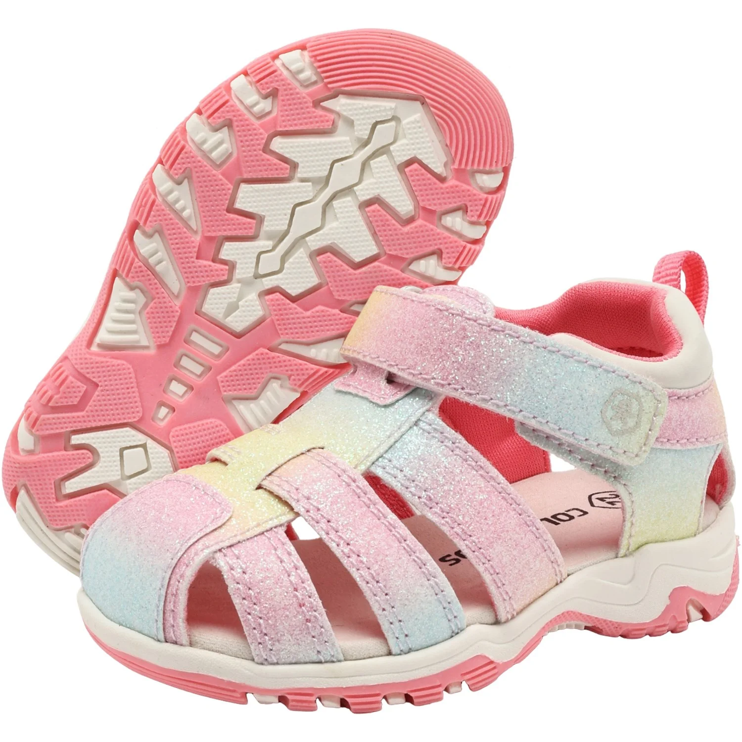 Color Kids Pink Lemonade Baby Sandaler M/ Velcro Strop - Image 3