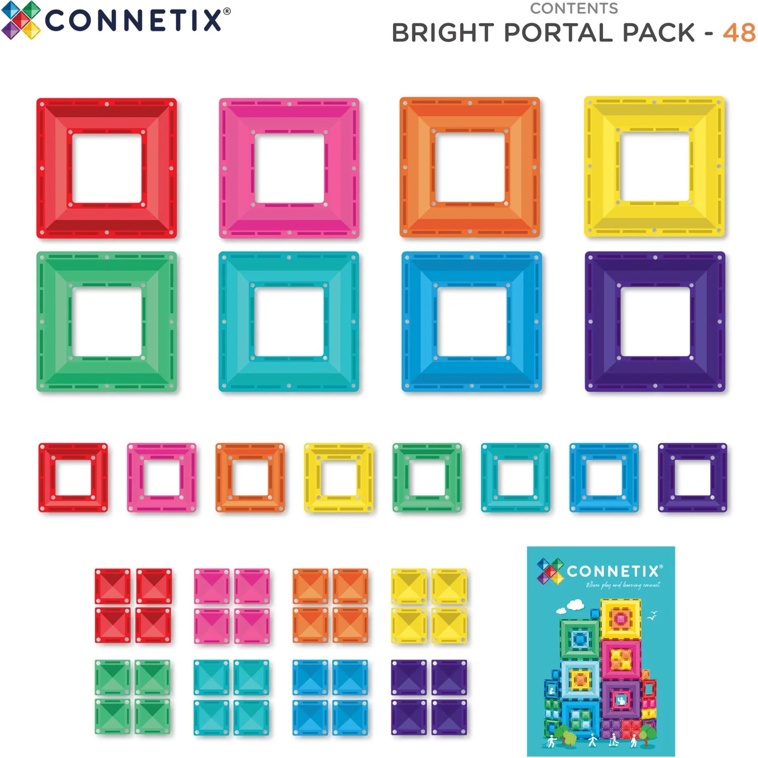 Connetix Multicolour Bright Portal Pak 48 Pcs - Image 5