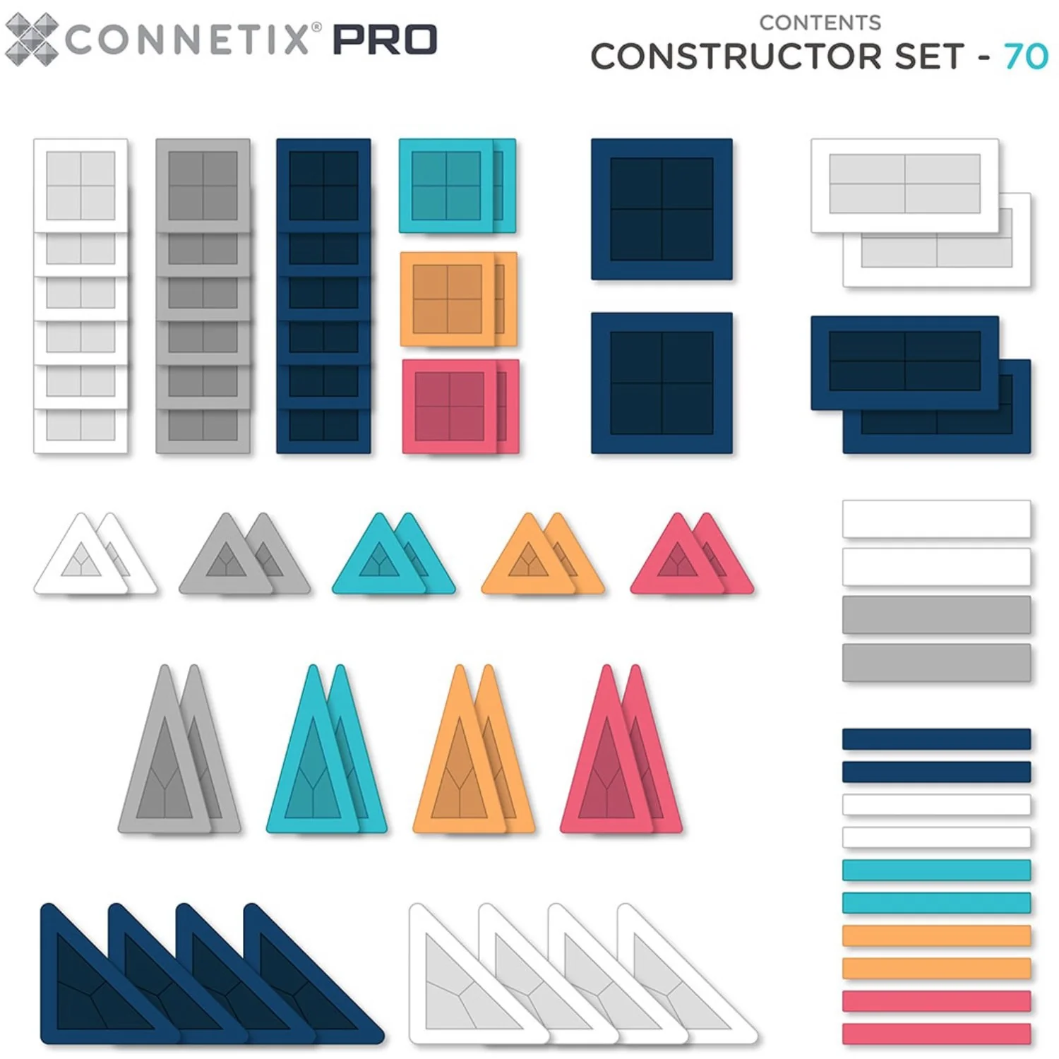 Connetix Multicolour Pro Constructor Sæt 70 Pcs - Image 3