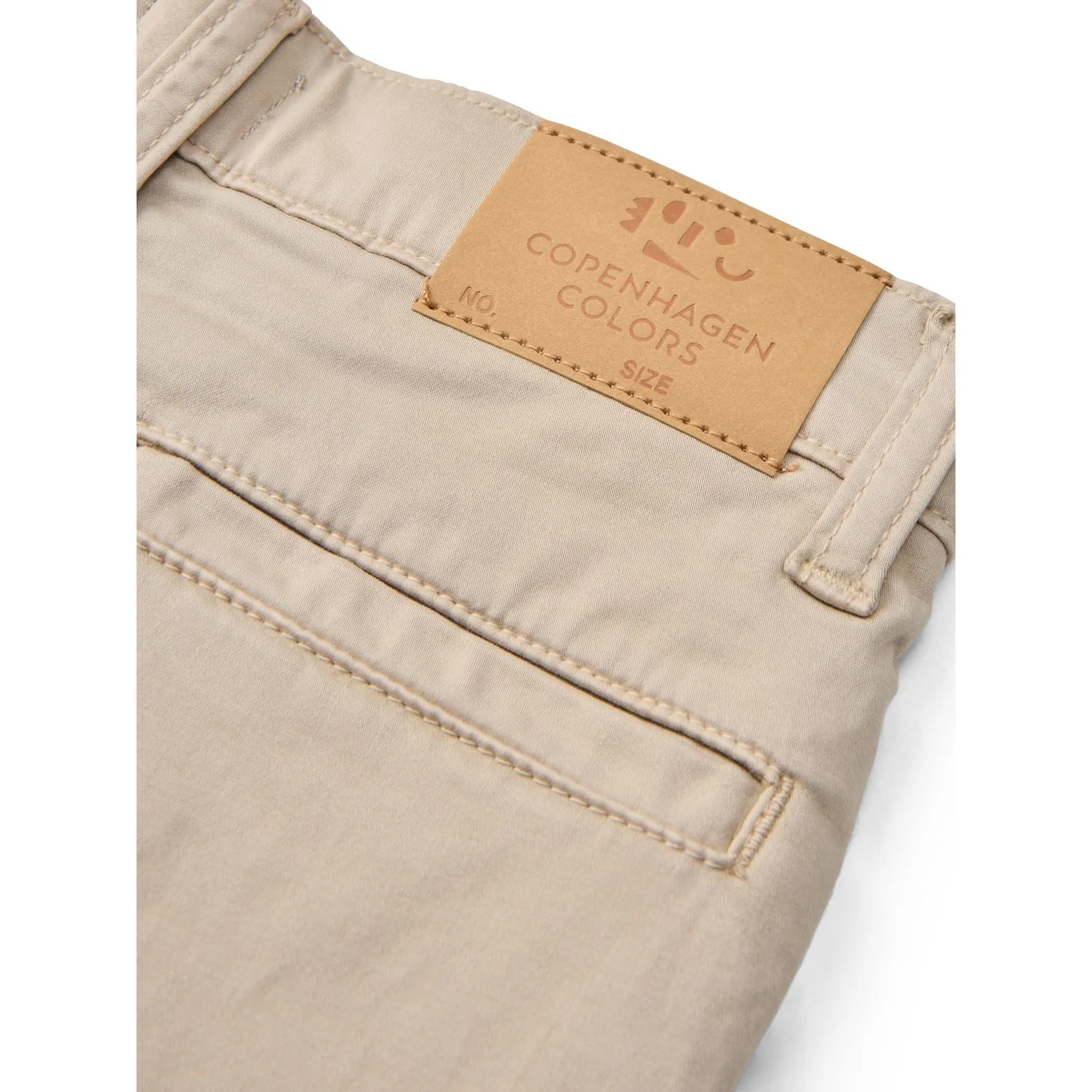 COPENHAGEN COLORS Beige Silky Twill Chinos Slim - Med Stretch - Image 2