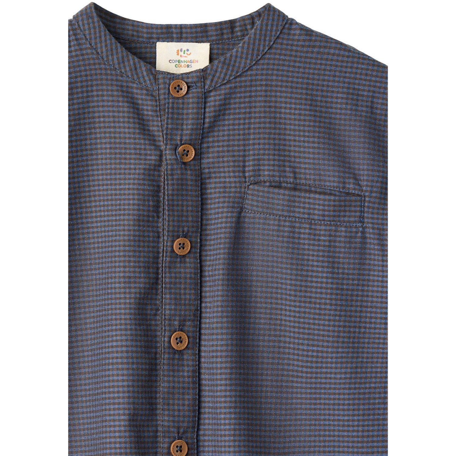 COPENHAGEN COLORS Brown/Blue Check Comb. Check Skjorte W. Placket - Image 2