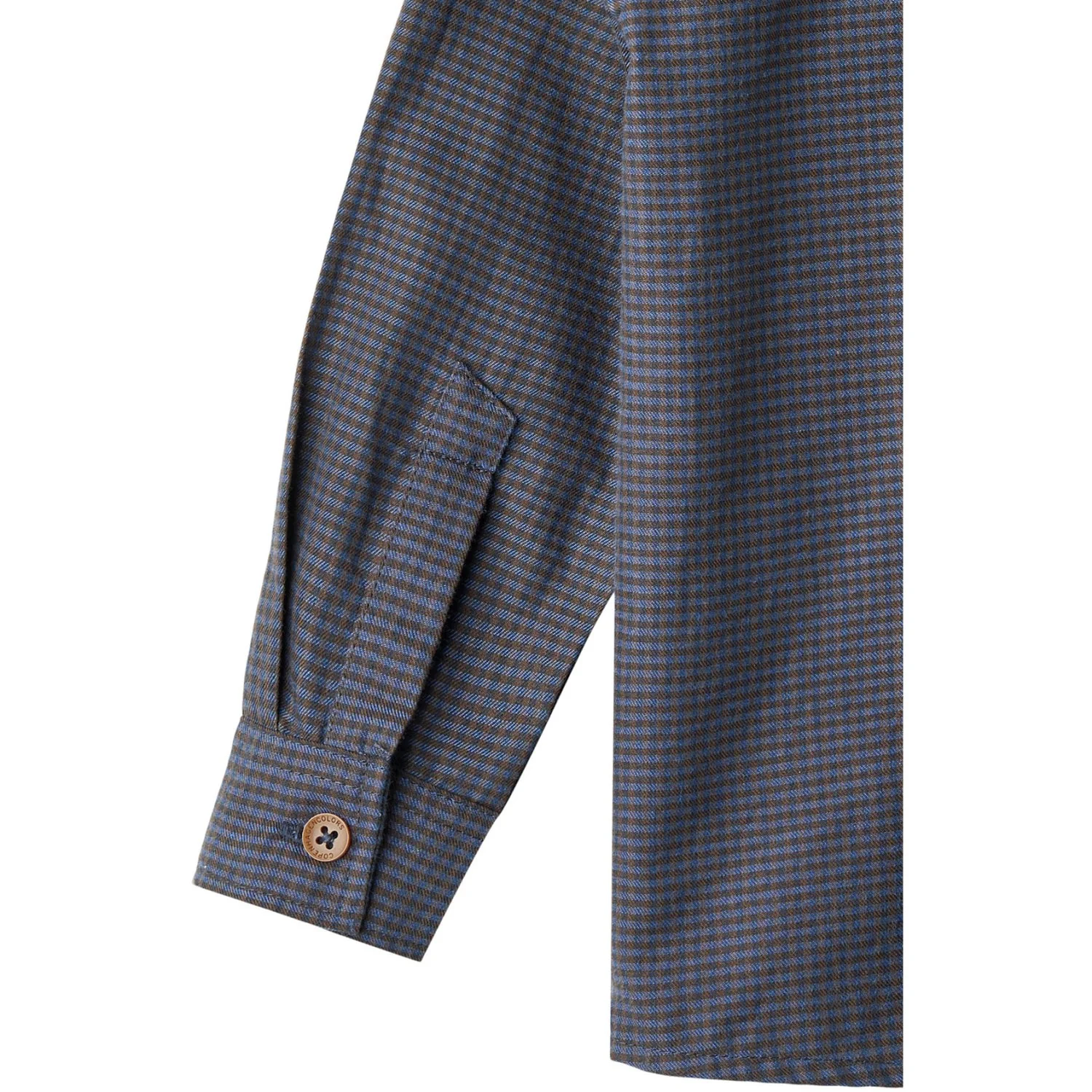 COPENHAGEN COLORS Brown/Blue Check Comb. Check Skjorte W. Placket - Image 4