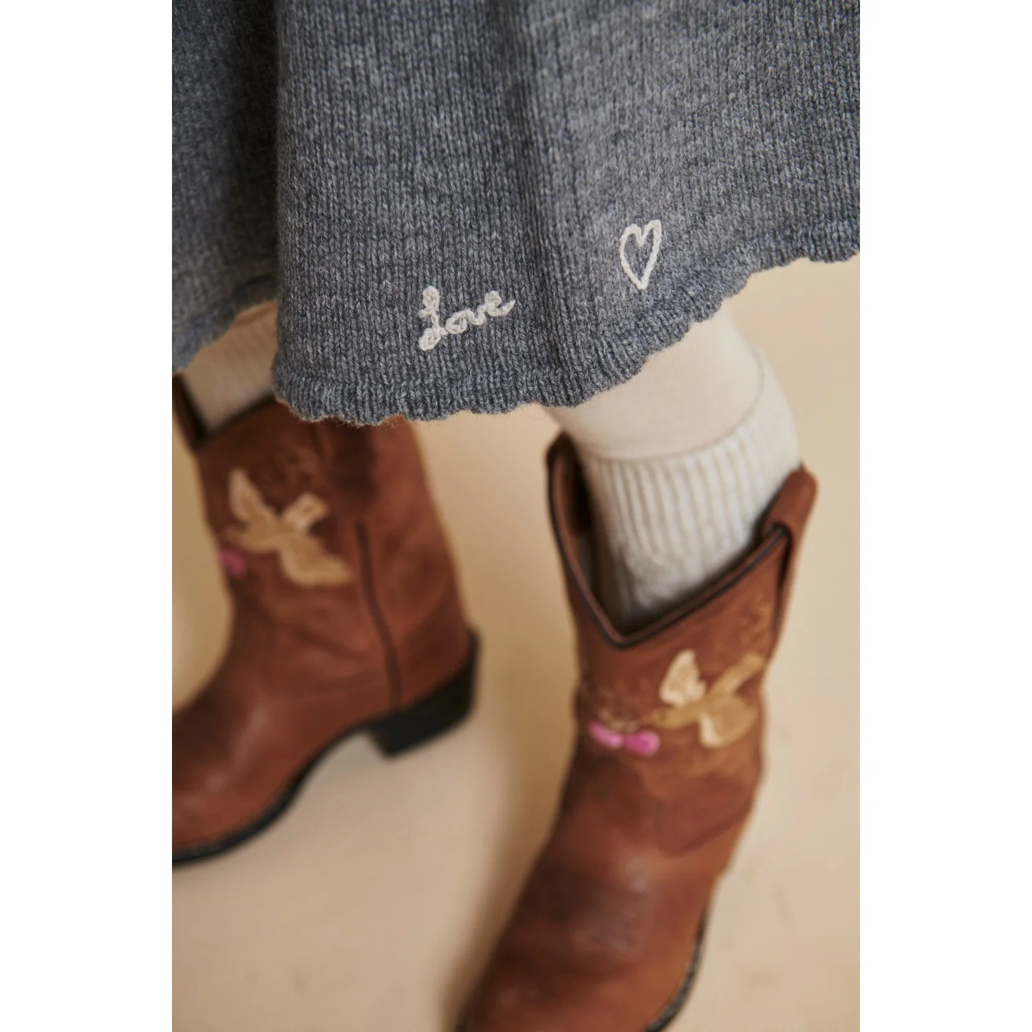 COPENHAGEN COLORS Cognac Dove Limited Cowboy Støvler - Image 3