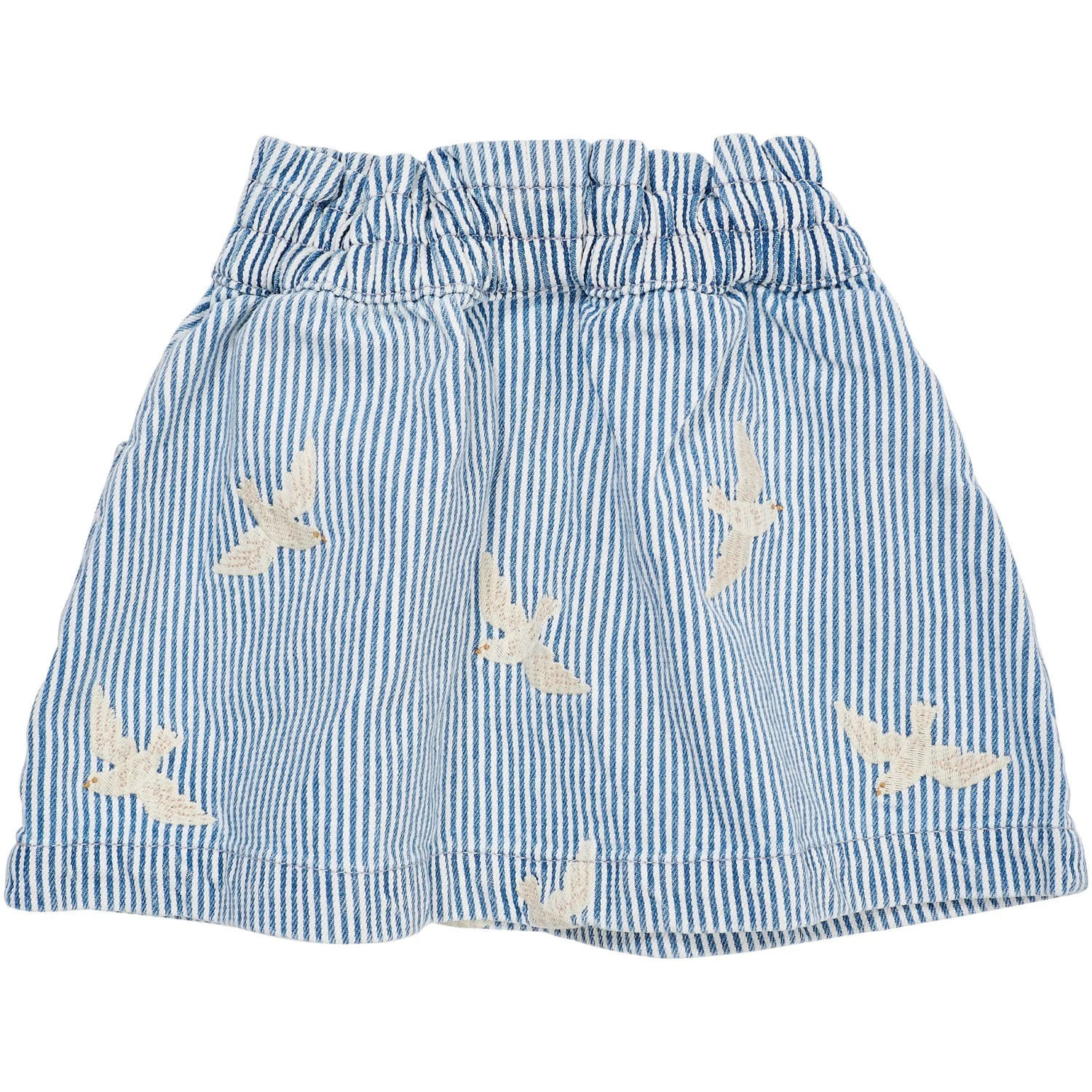 COPENHAGEN COLORS Denim Blue Stripe Y/D Twill Nederdel W. Embroirdey - Image 7