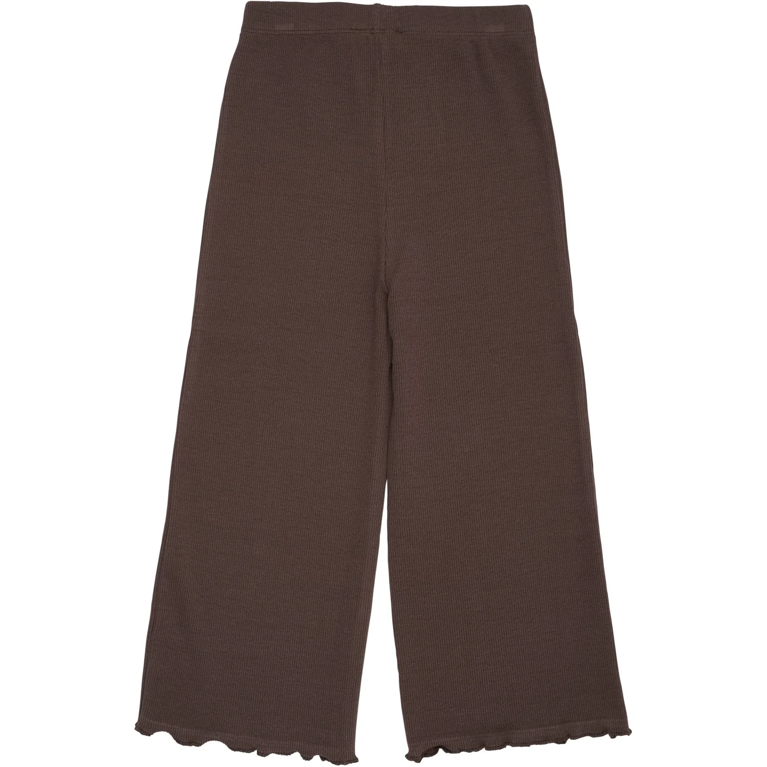 COPENHAGEN COLORS Dk Brown Modal Rib Wide Bukser - Image 2