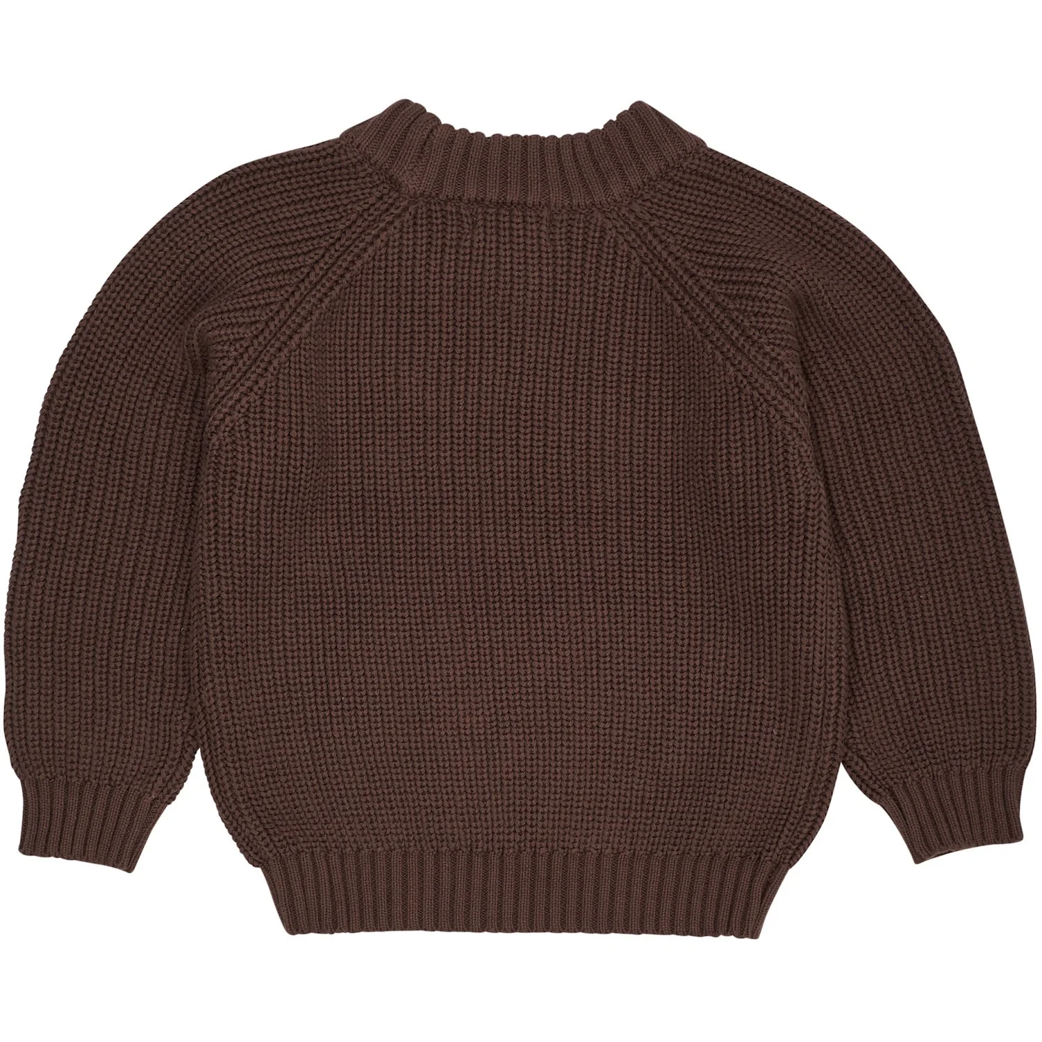 COPENHAGEN COLORS Dk.Brown Strikket Classic Rib Bluse - Image 4