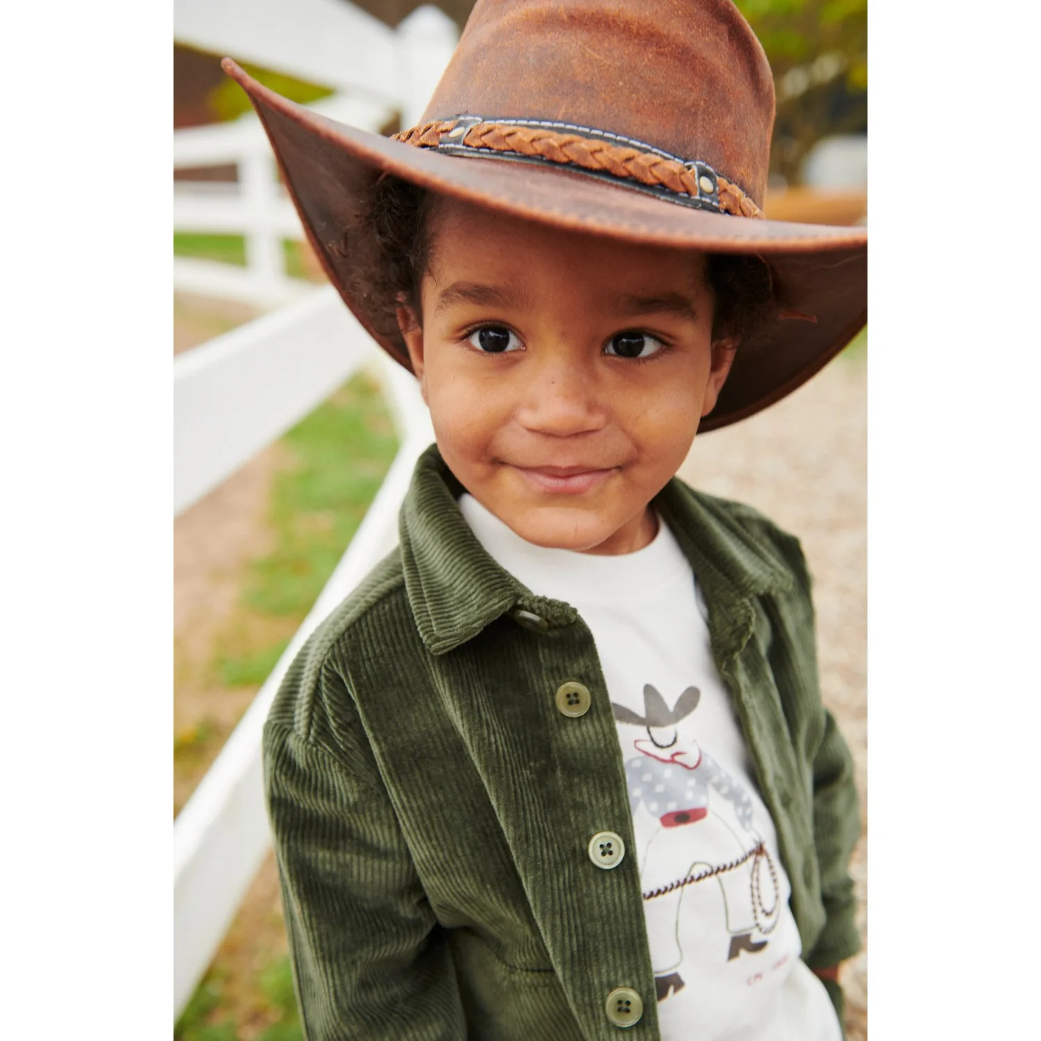 COPENHAGEN COLORS Dk Green Corduroy Overshirt - Image 4