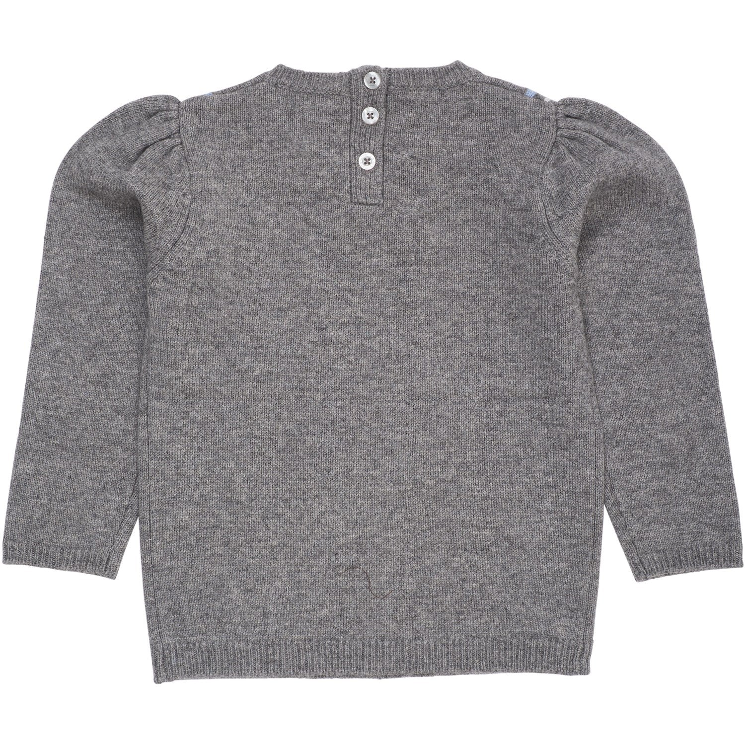 COPENHAGEN COLORS Dk Grey/Blue Comb. Cashmere Bluse W. Krave Deco - Image 6