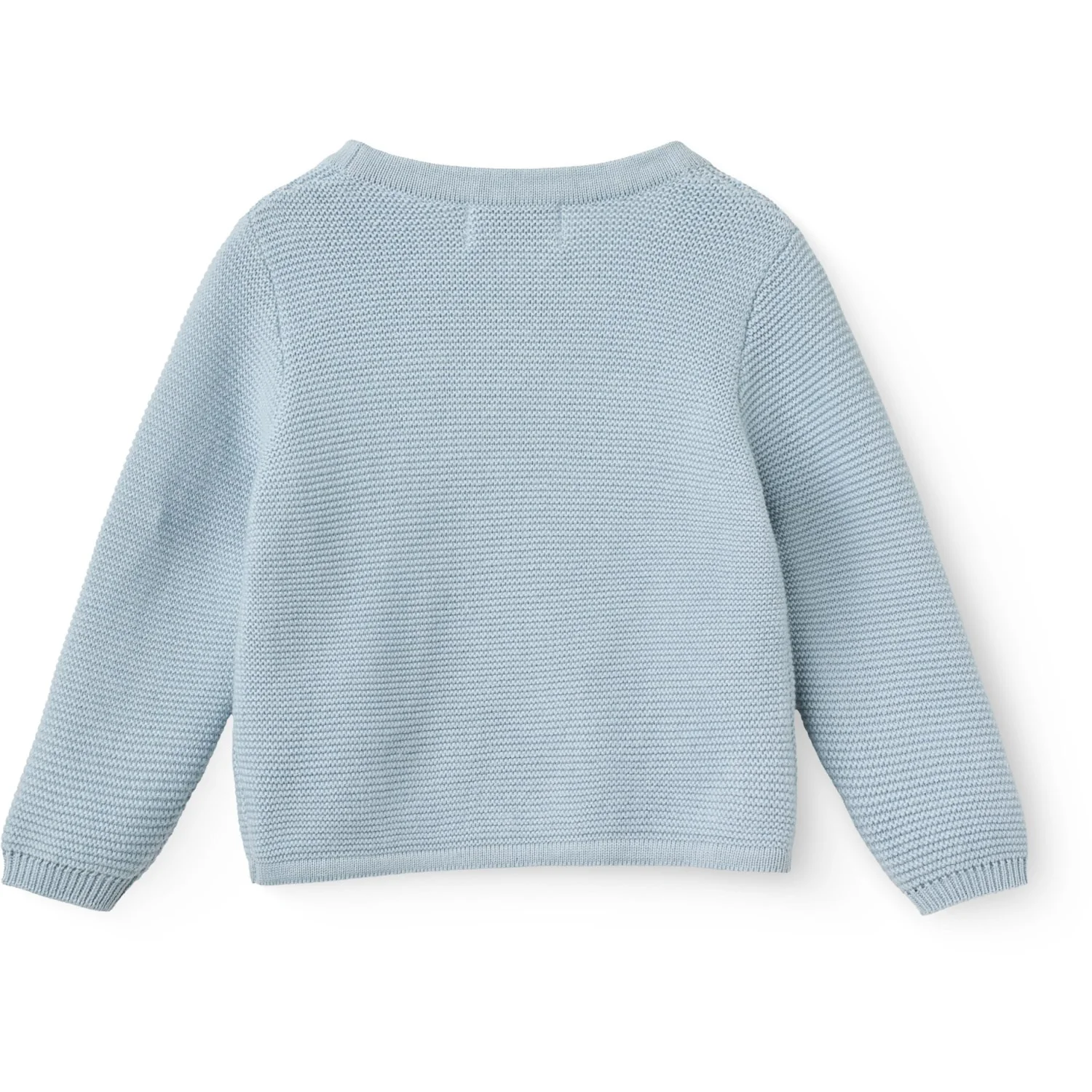COPENHAGEN COLORS Dusty Blue Baby Cross-Over Cardigan - Image 2