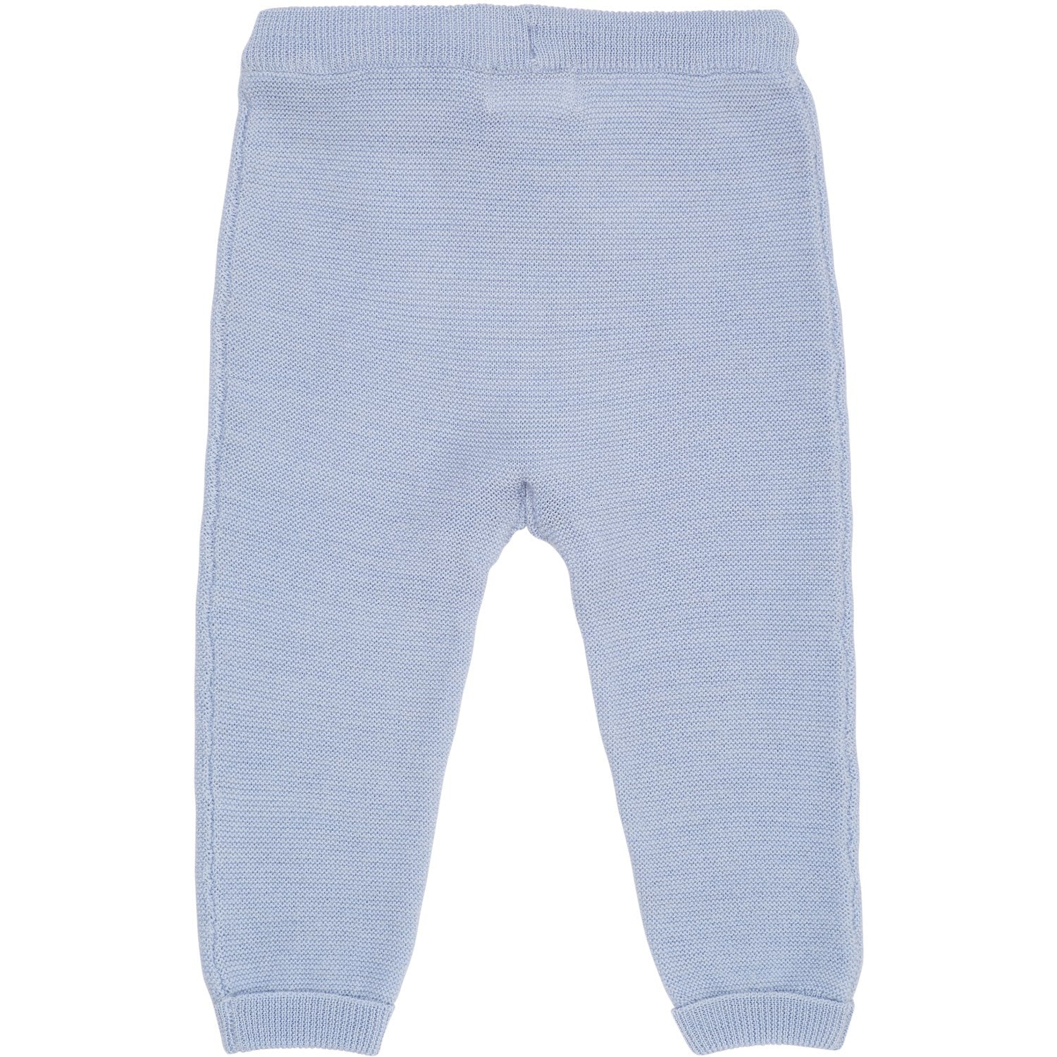 COPENHAGEN COLORS Dusty Blue Merino Baby Leggings In Garter Stitch - Image 2