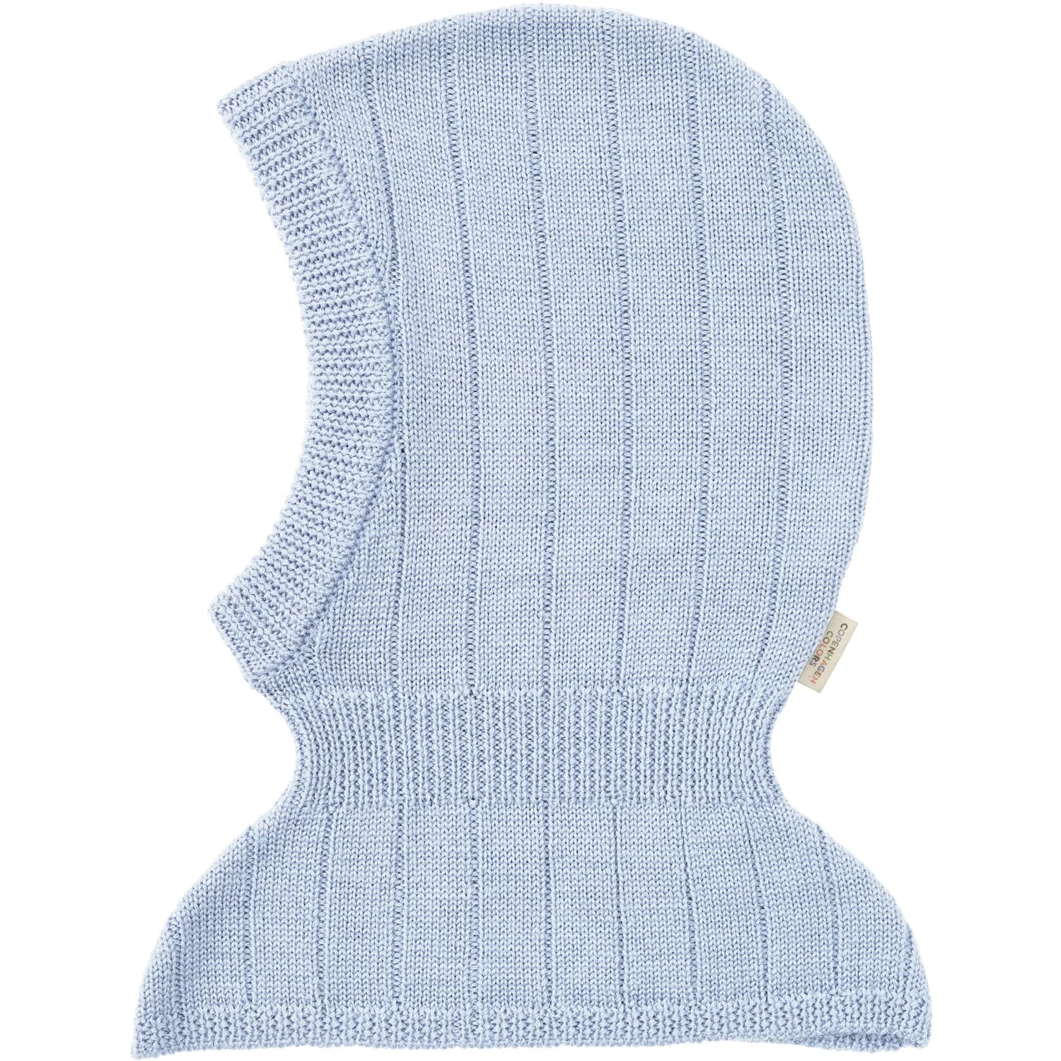 COPENHAGEN COLORS Dusty Blue Merino Rib Strikket Elefanthue - Image 2