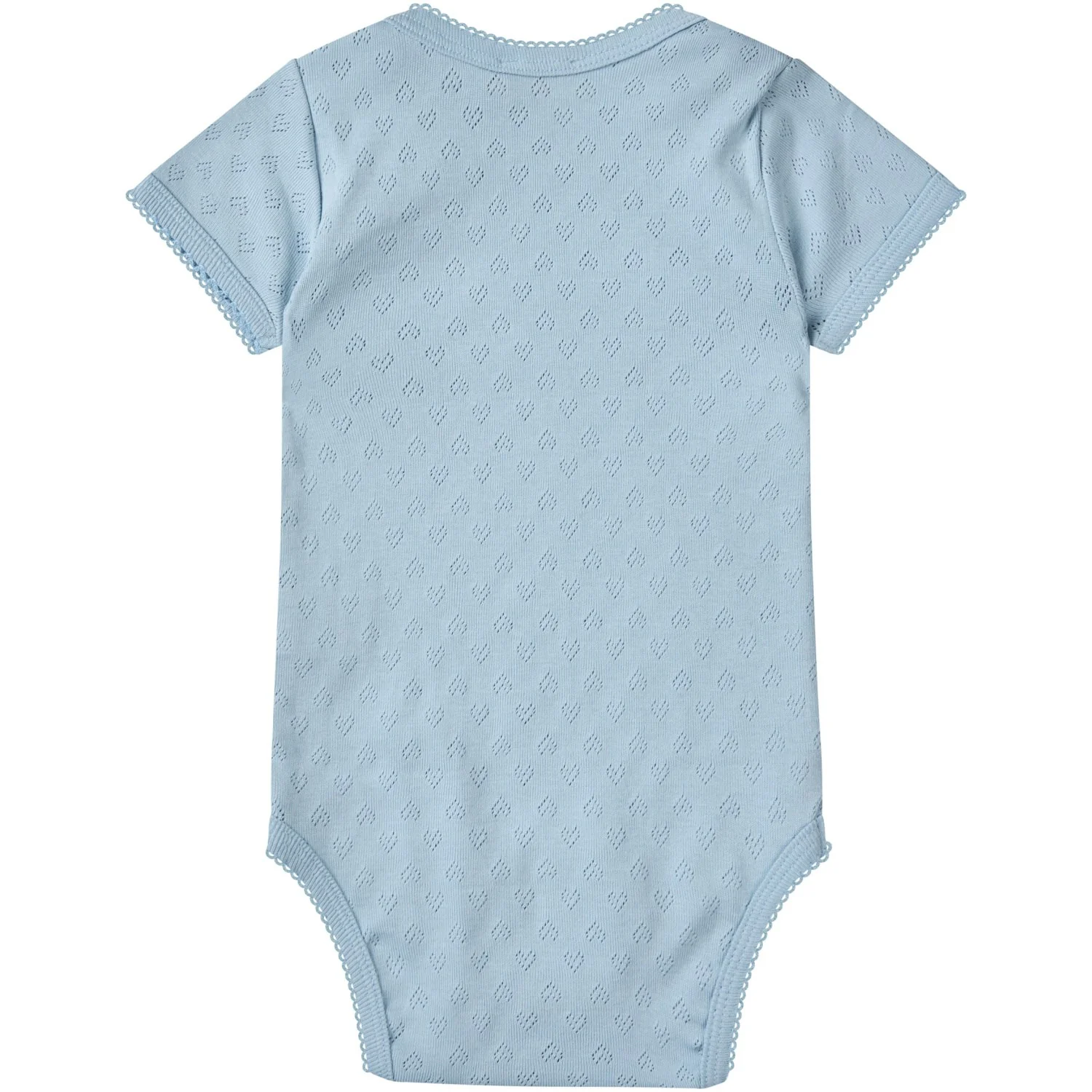 COPENHAGEN COLORS Dusty Blue Pointelle Heart Lapneck Body Ss - Image 3