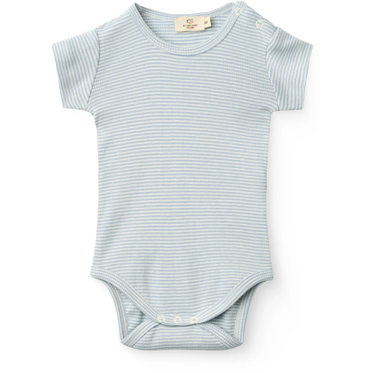 COPENHAGEN COLORS Dusty Blue Stripe Stripe Modal Rib Ss Body - Image 4