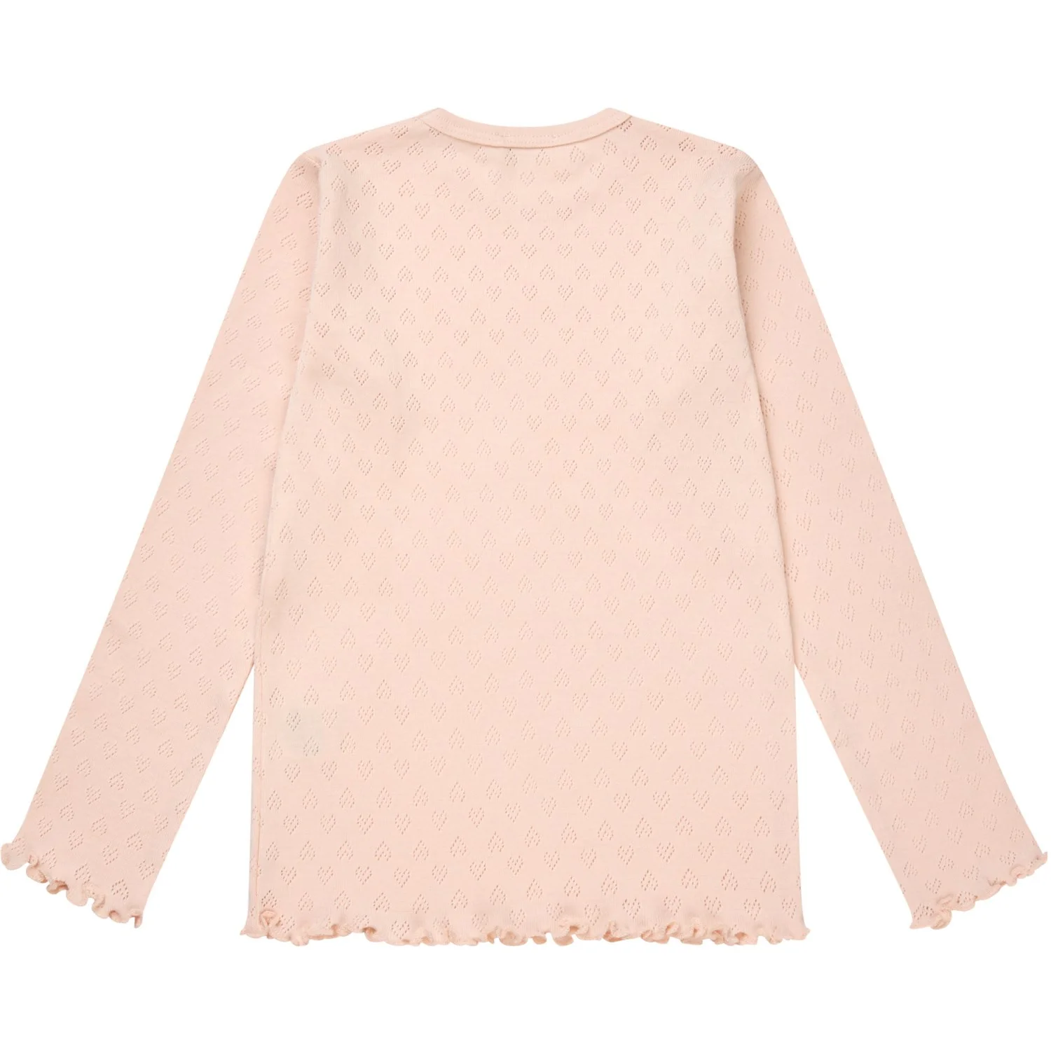 COPENHAGEN COLORS Dusty Rose Pointelle Heart Ls Tee - Image 3