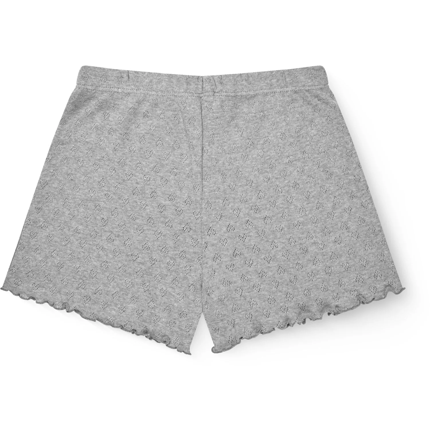 COPENHAGEN COLORS Grey Mel. Pointelle Heart Shorts - Image 3