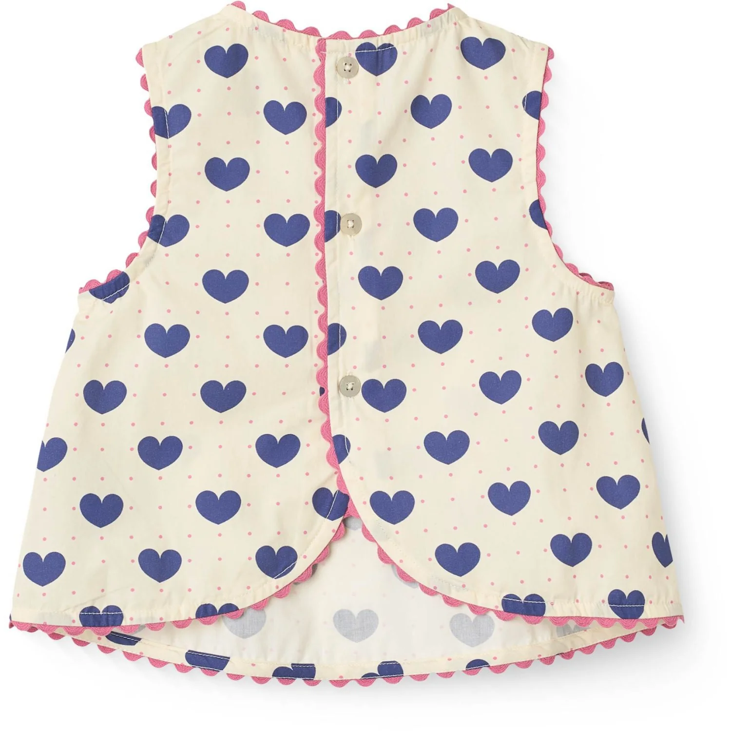 COPENHAGEN COLORS x Luksusbaby Heart Aop Ocean Heart and Dots Bluse m/Shorts Sæt - Image 4