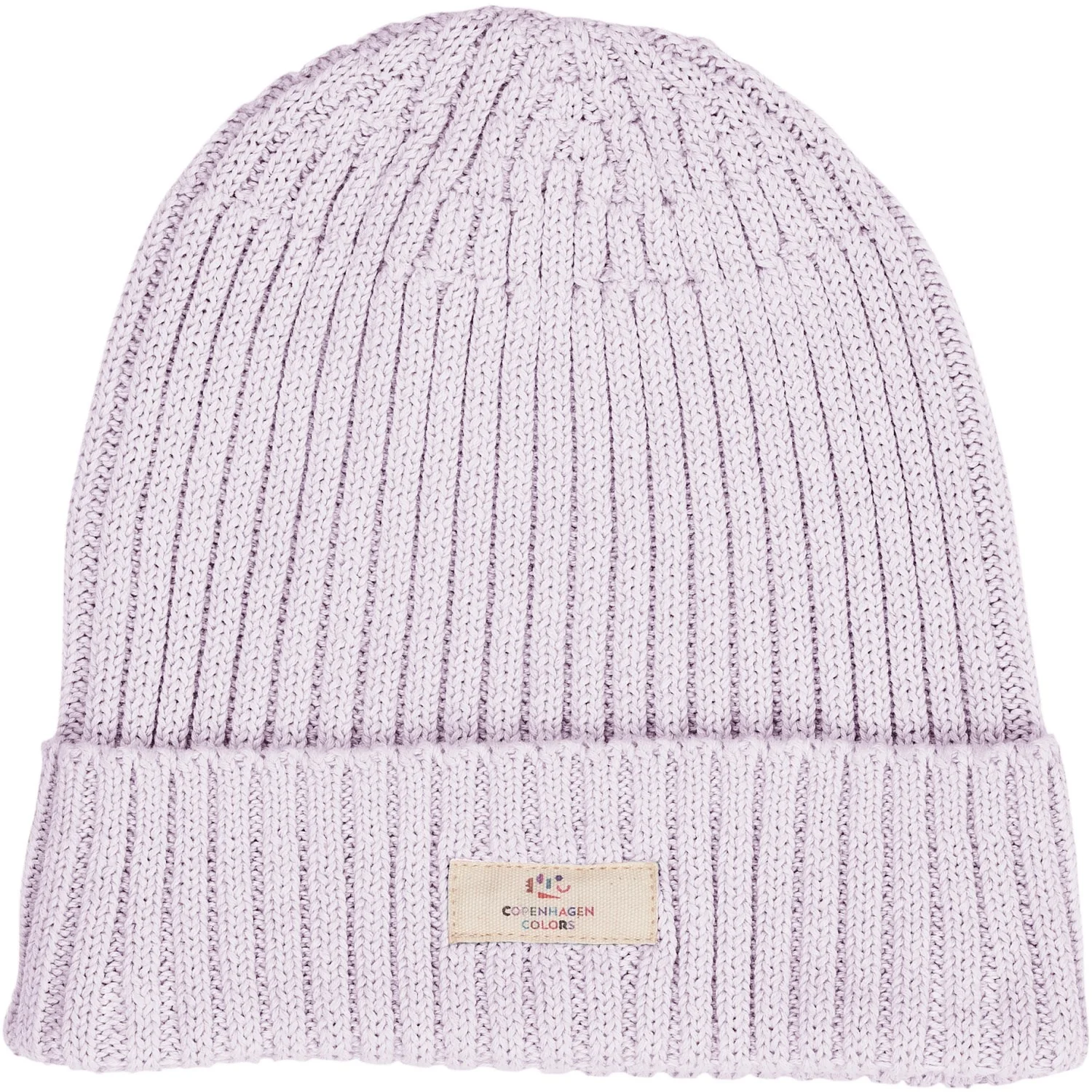 COPENHAGEN COLORS Lavender Bomuld Strikket Classic Beanie - Image 2