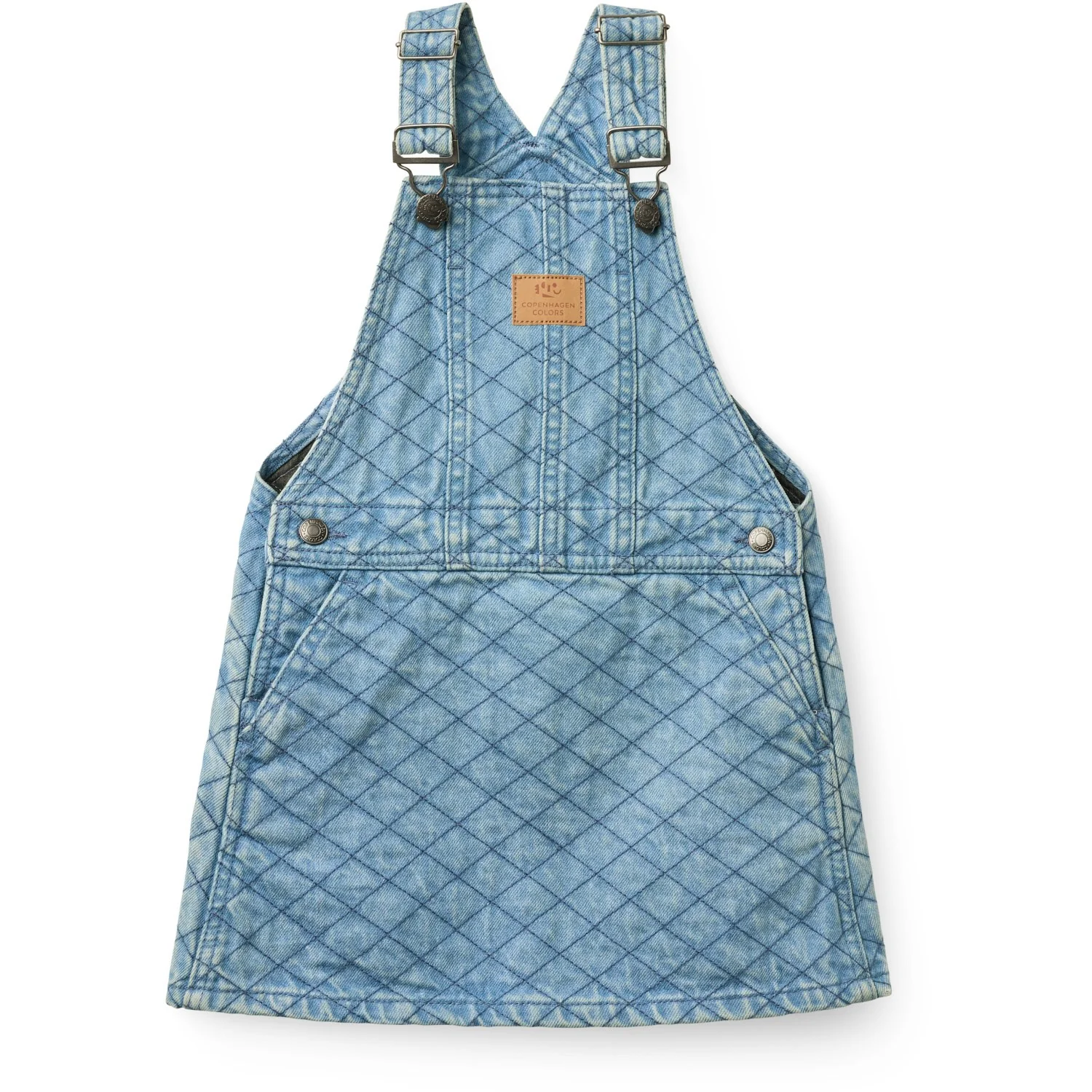 COPENHAGEN COLORS Lt. Washed Blue Quilt Organic Quiltet Denim Spencer Kjole