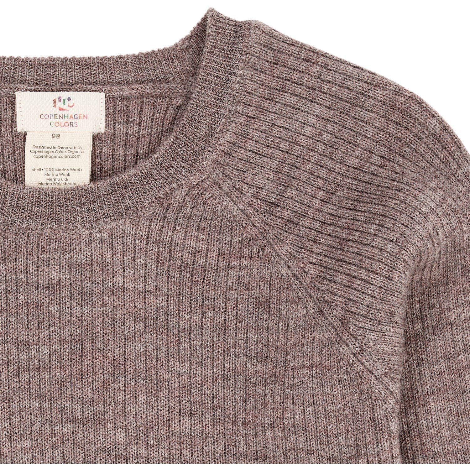 Copenhagen Colors Natural Melange Merino Classic Rib Bluse - Image 5