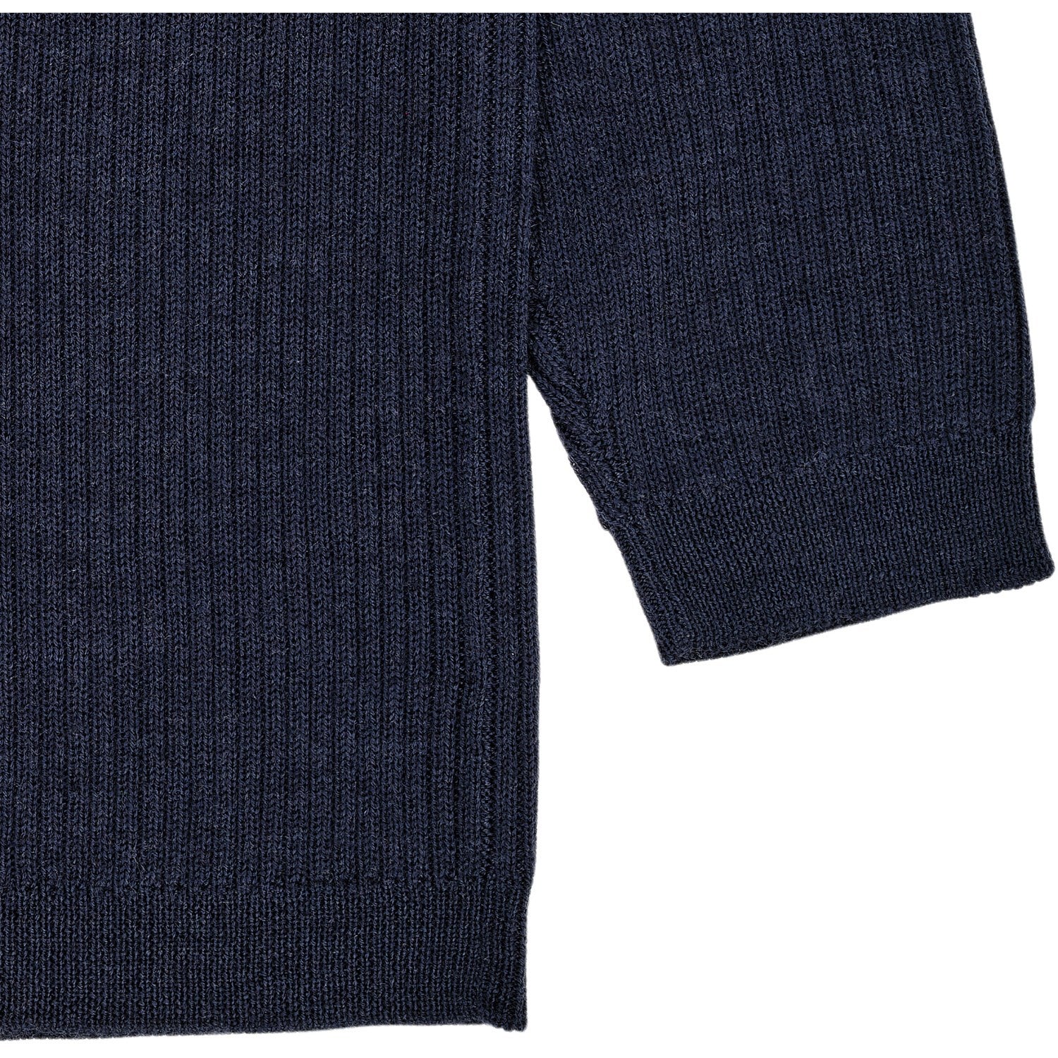 Copenhagen Colors Navy Merino Classic Rib Bluse - Image 3