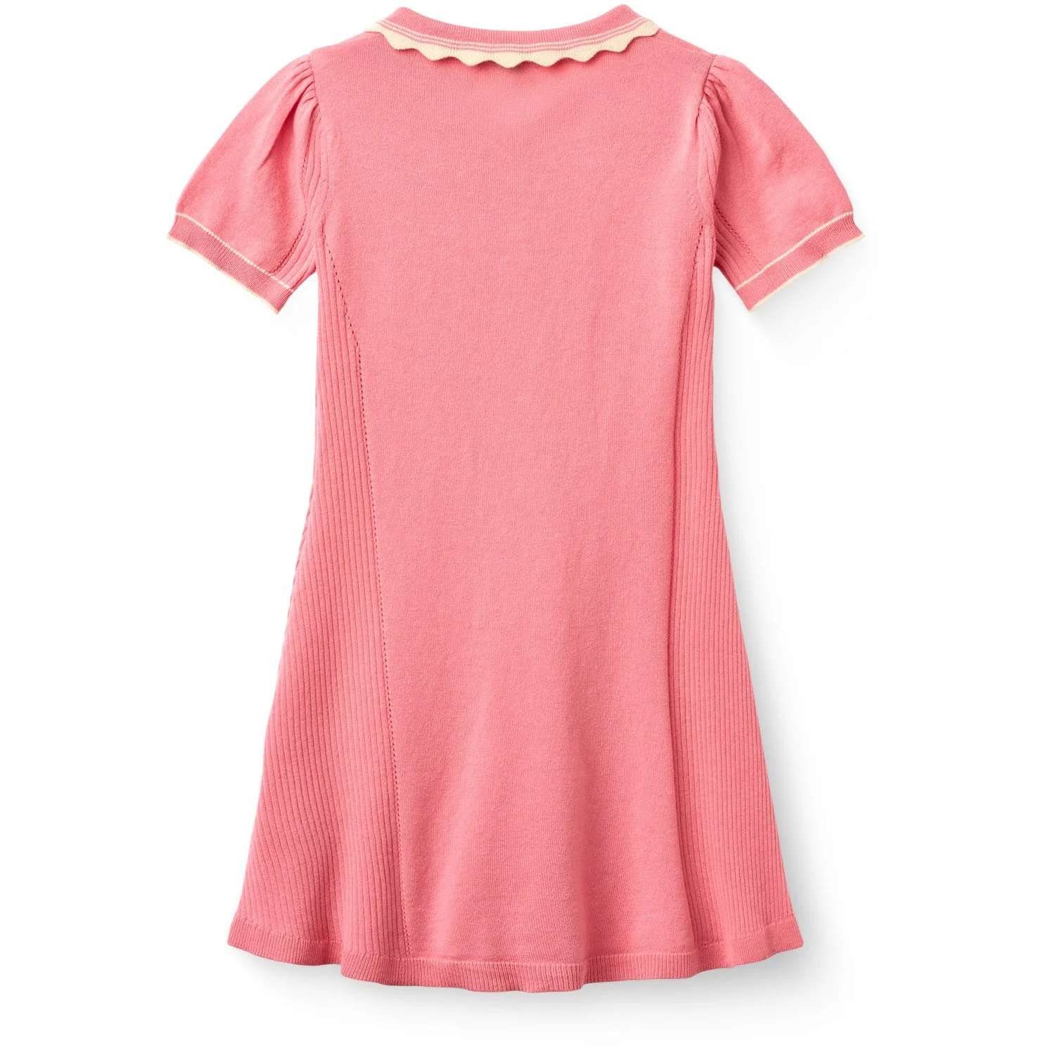 COPENHAGEN COLORS Pink Comb. Strikket Peplum Kjole - Image 8