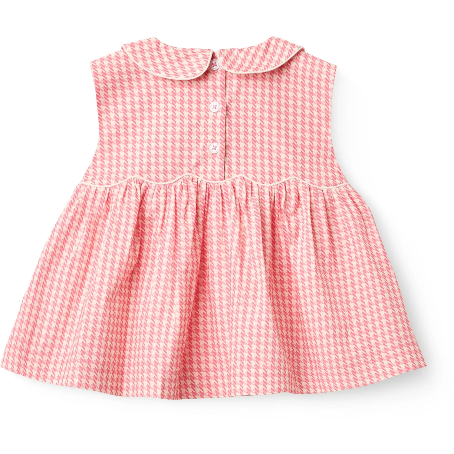 COPENHAGEN COLORS Pink Houndstooth Mini Houndstooth Ss Bluse W. Krave - Image 3