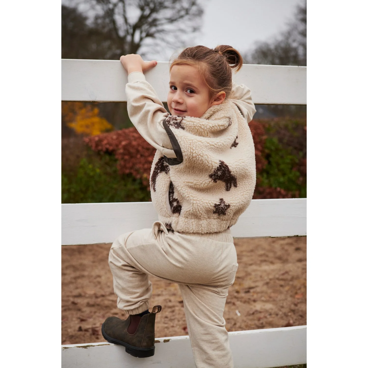 COPENHAGEN COLORS Sand/Cowboy Comb. Printed Bamse Jakke W. Removable Ærmer - Image 8