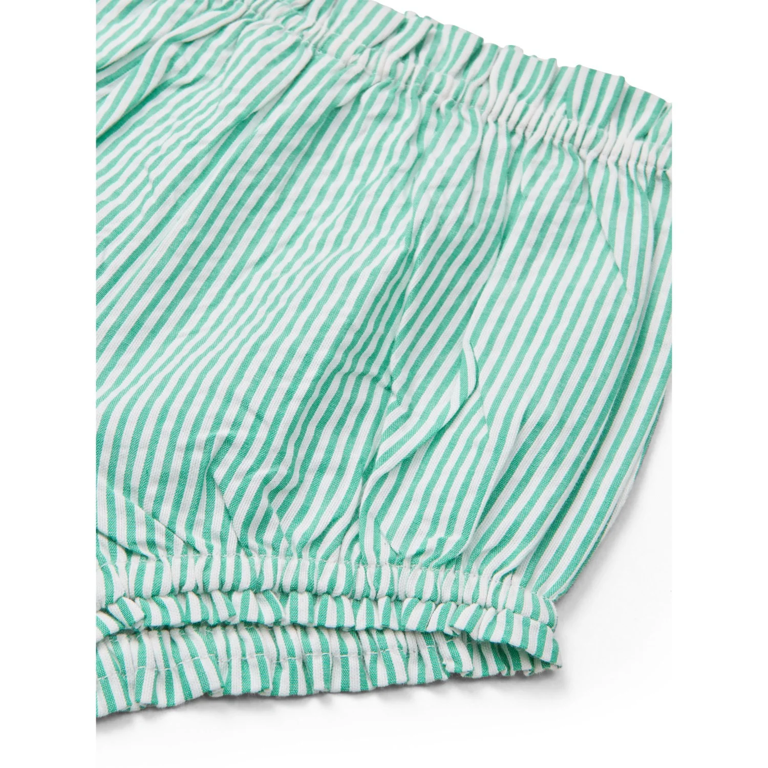 COPENHAGEN COLORS Sharp Green W Cream Stripe Seersucker Baby Sæt - Image 5