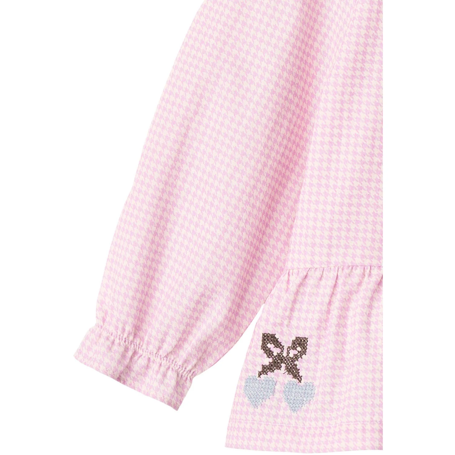 COPENHAGEN COLORS Syringa Comb. Houndstooth Bluse W. Embroidery - Image 2