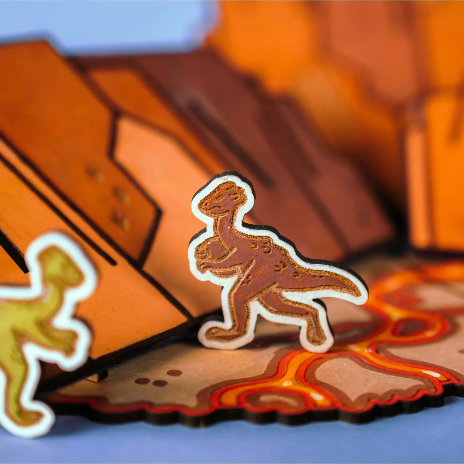 Crateit Dinosaur Wooden Legetøj Wasteland Battle - Image 2