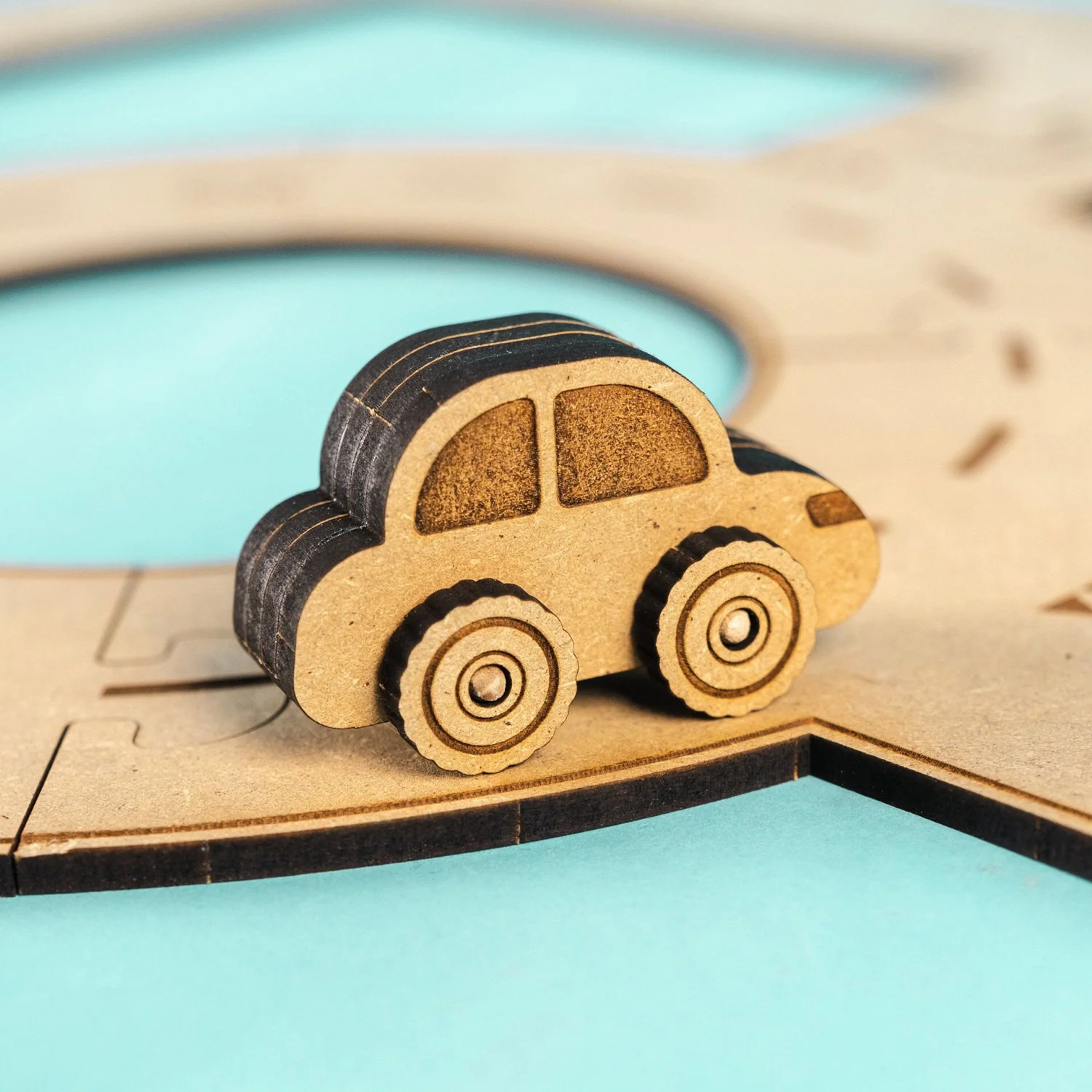 Crateit Town Wooden Legetøj Rule The Roundabout - Image 2
