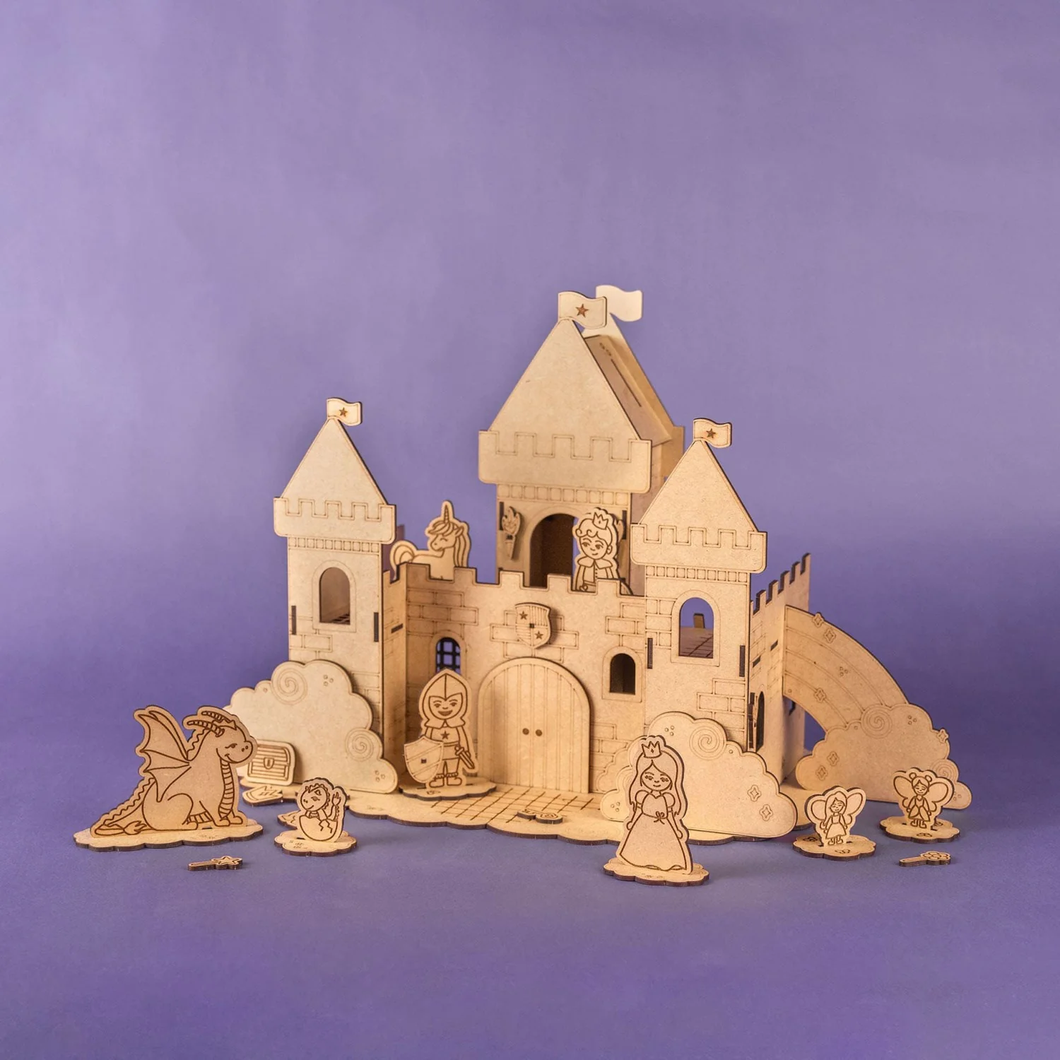 Crateit Unicorn Wooden Legetøj Dreamland Castle - Image 2