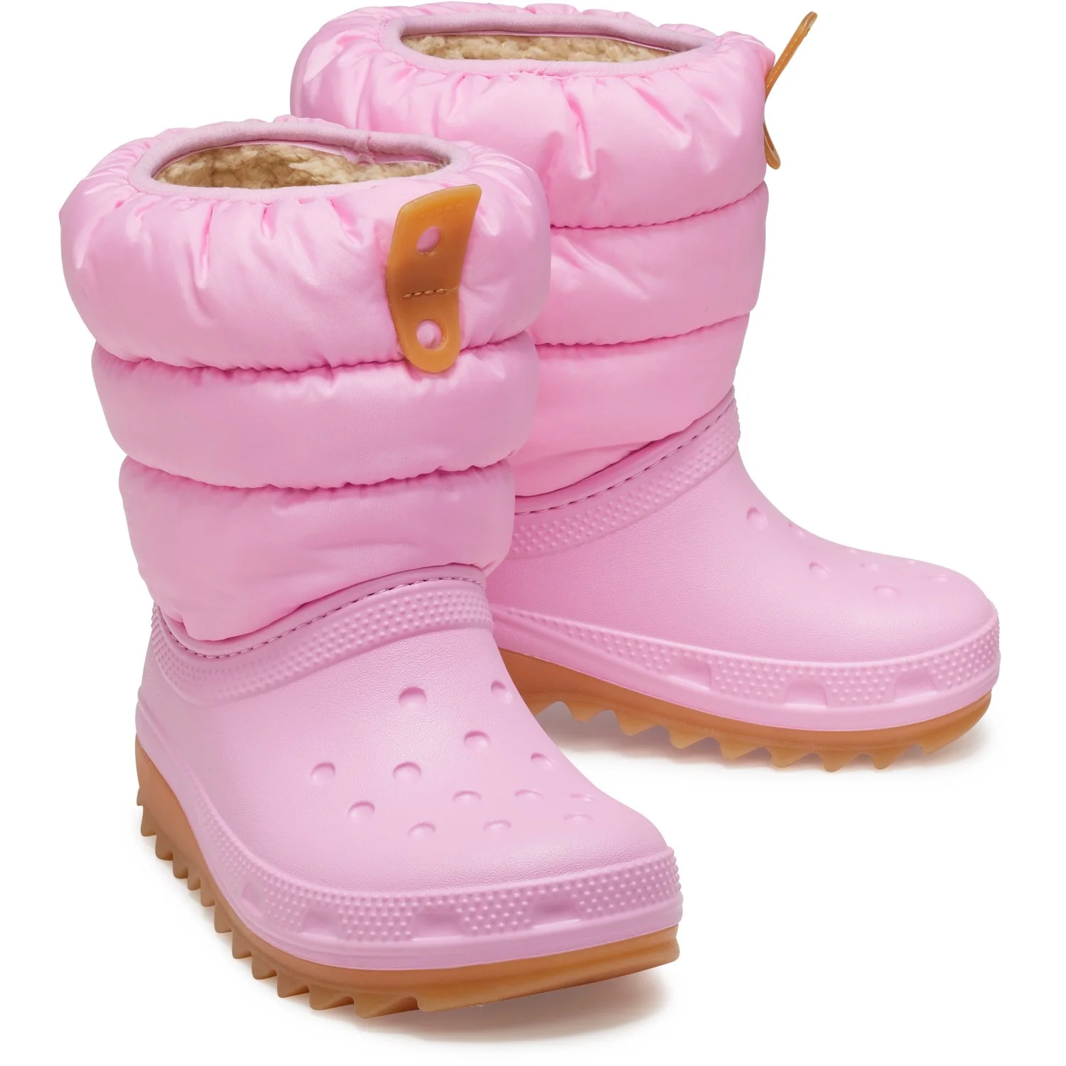 Crocs Pink Tweed/Gum Classic Neo Puff Støvle