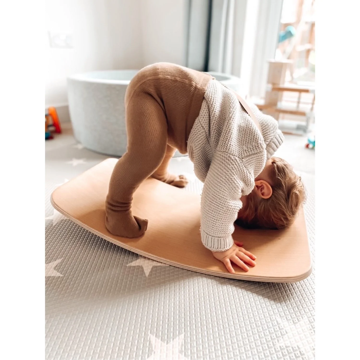 Curve Lab Light Grey Little Arc Small Balance Board Felt - Image 2